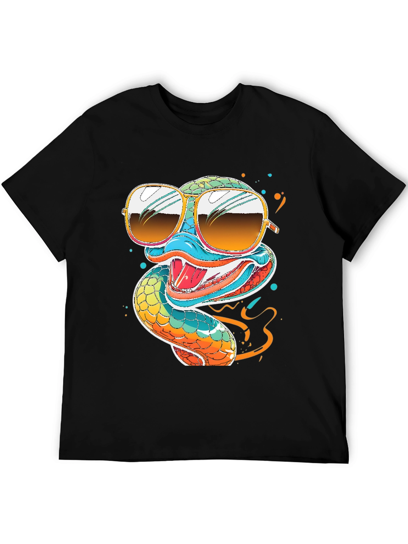 Black Cool Snake T-Shirt view 5