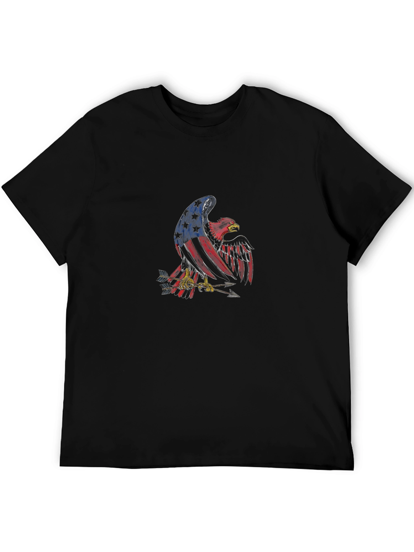 Black American Eagle Graphic T-Shirt - Patriotic Style view 5