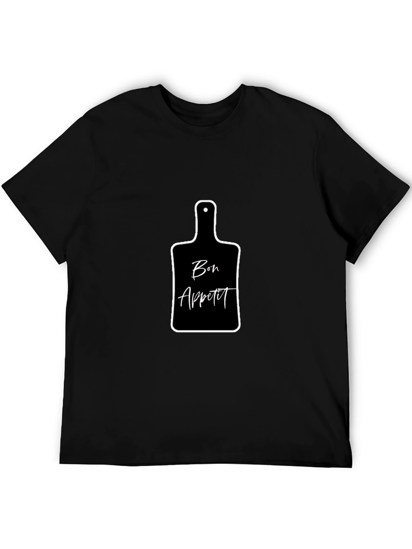 Black Bon Appétit Cutting Board Graphic T-Shirt view 5