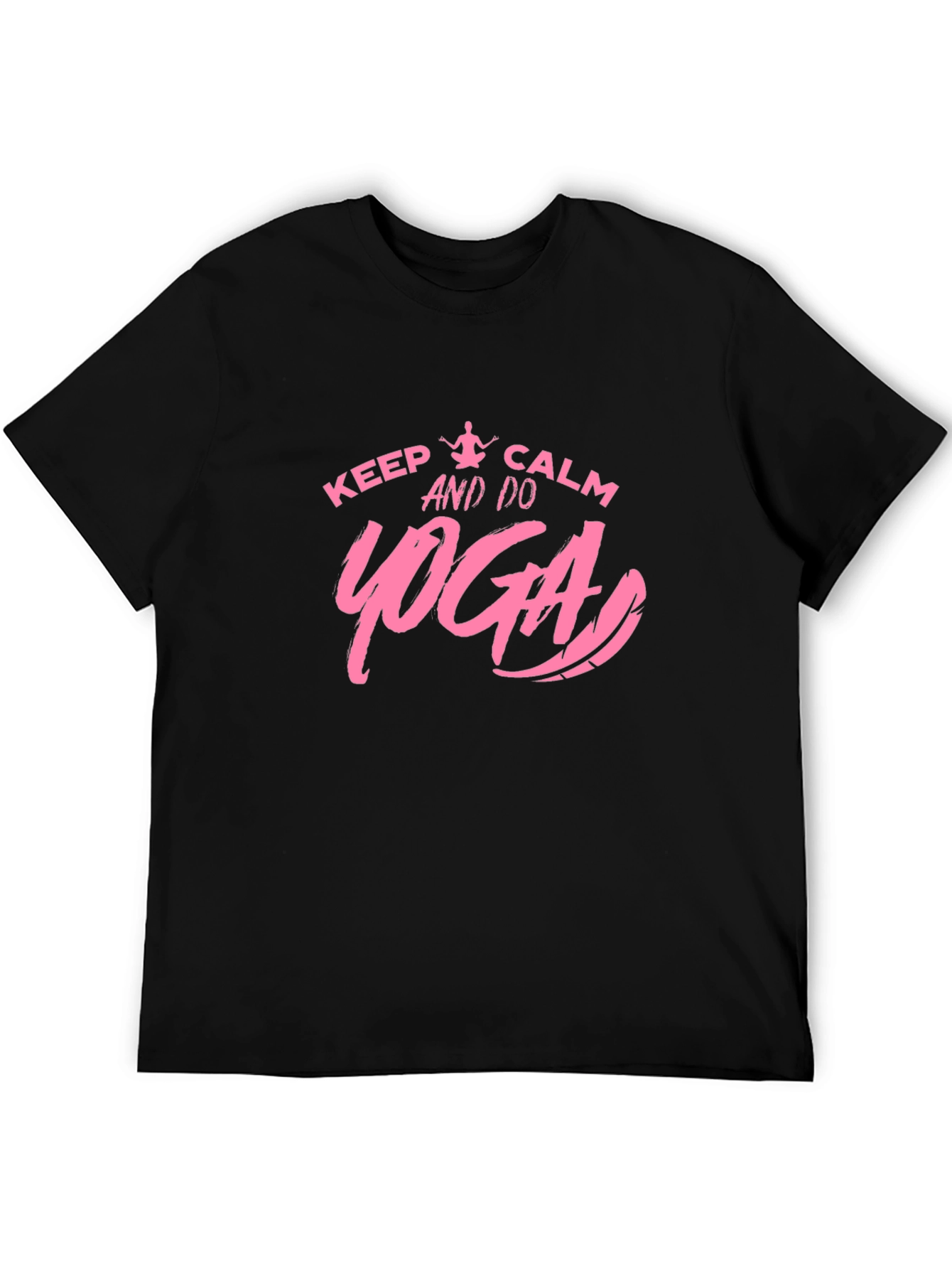 Black Keep Calm and Do Yoga T-Shirt view 5