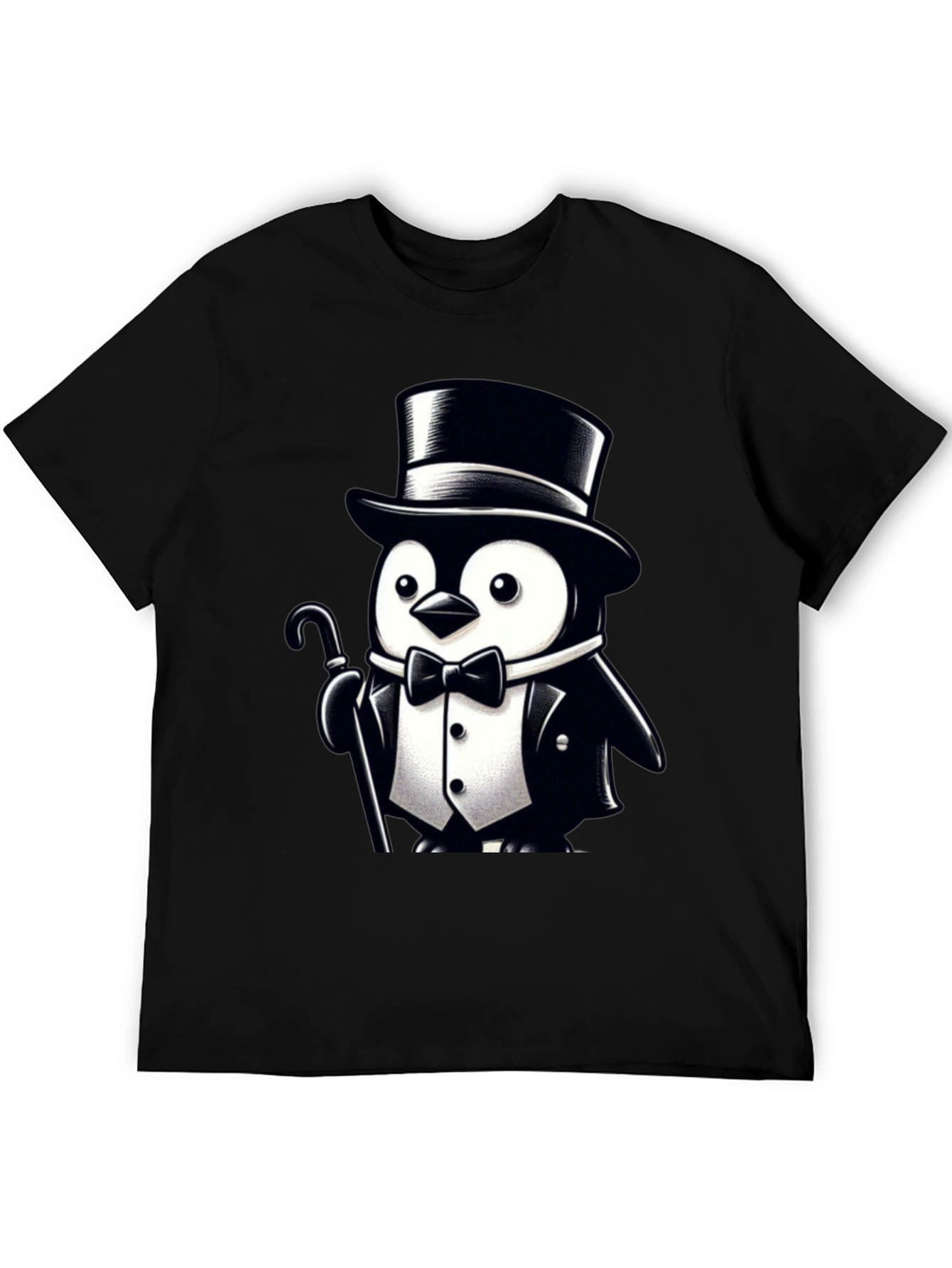 Black Penguin Tuxedo Graphic Tee - Classy Cool view 5