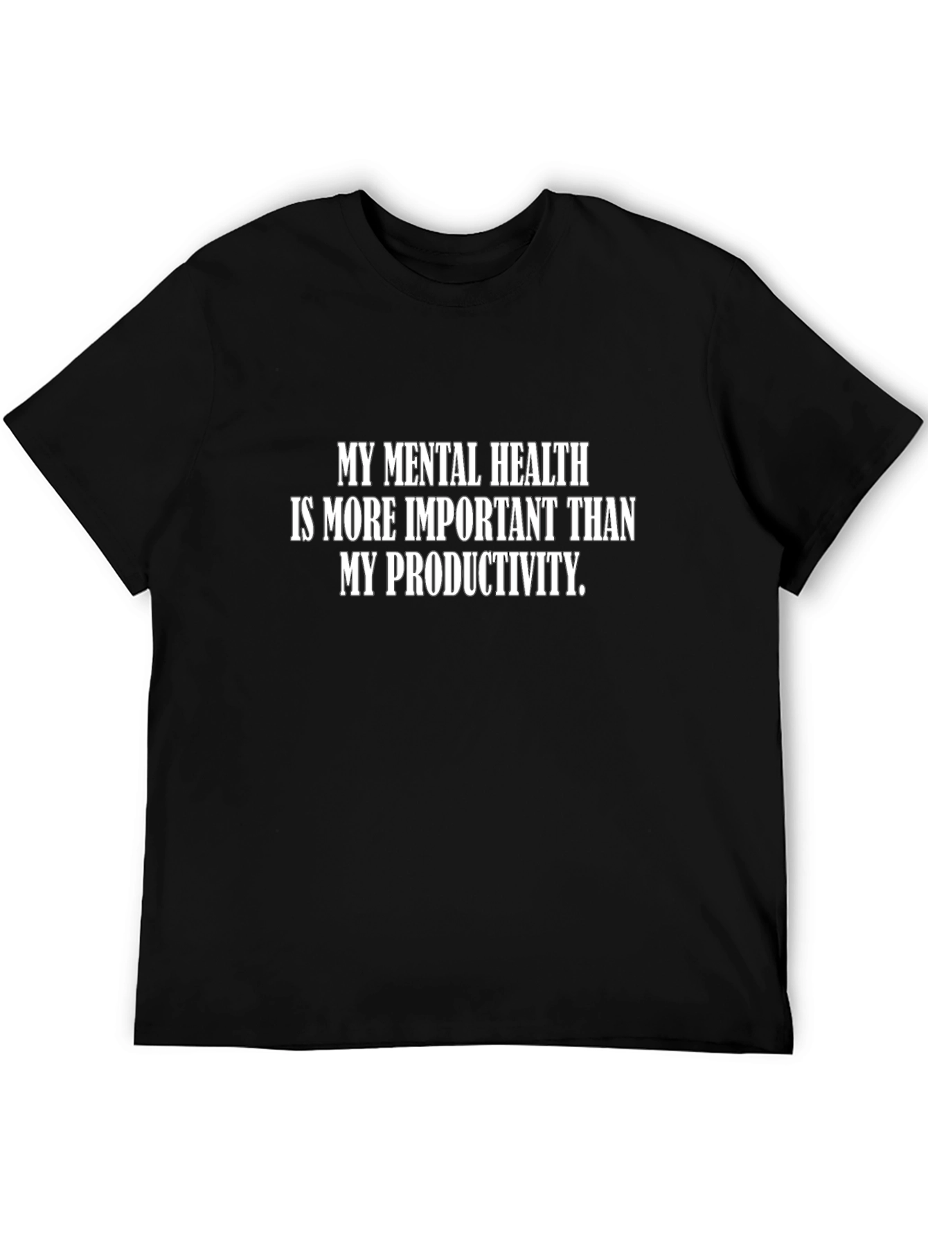 Black Mental Health Matters Tee - Black Graphic T-Shirt view 5