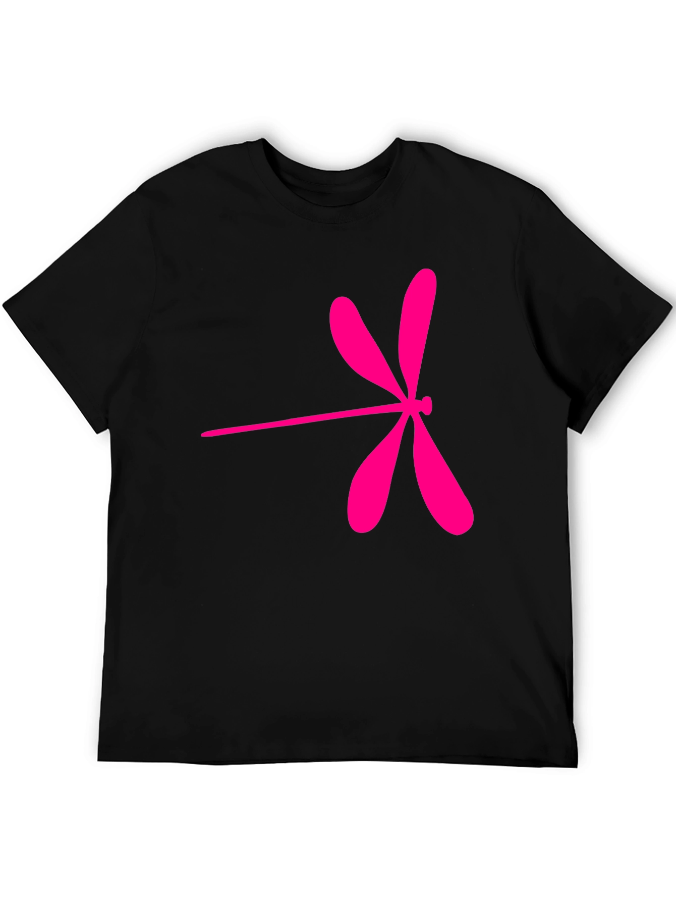 Black Pink Dragonfly Graphic T-Shirt view 5