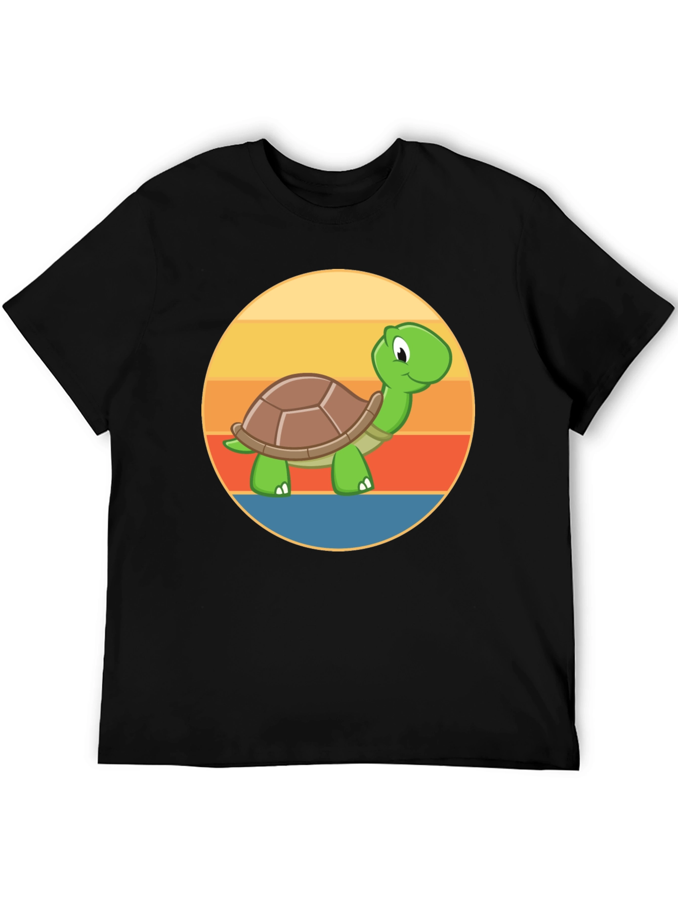 Black Turtle T-Shirt - Cute Cartoon Animal Tee view 5