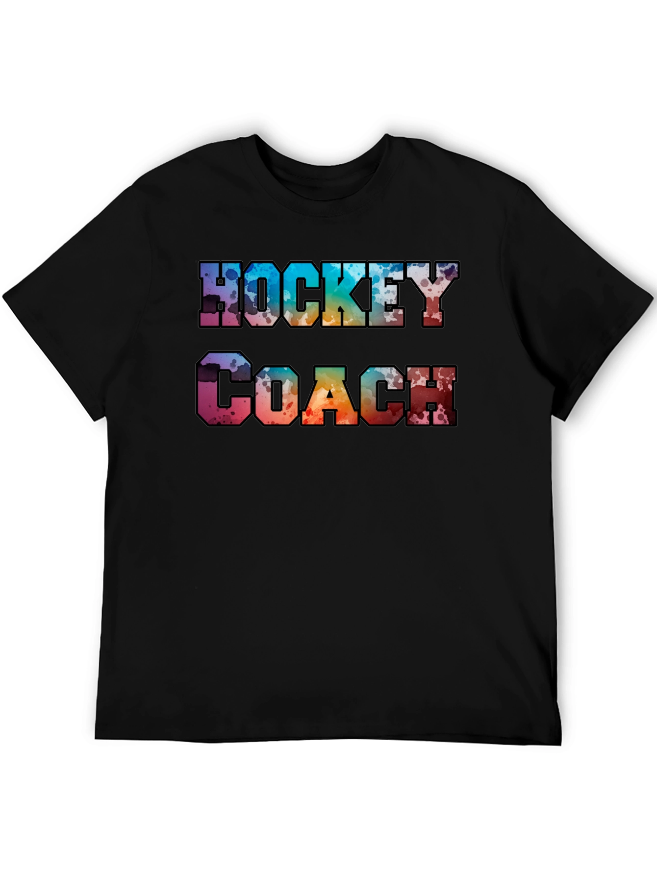 Black Hockey Coach Graphic Tee view 5