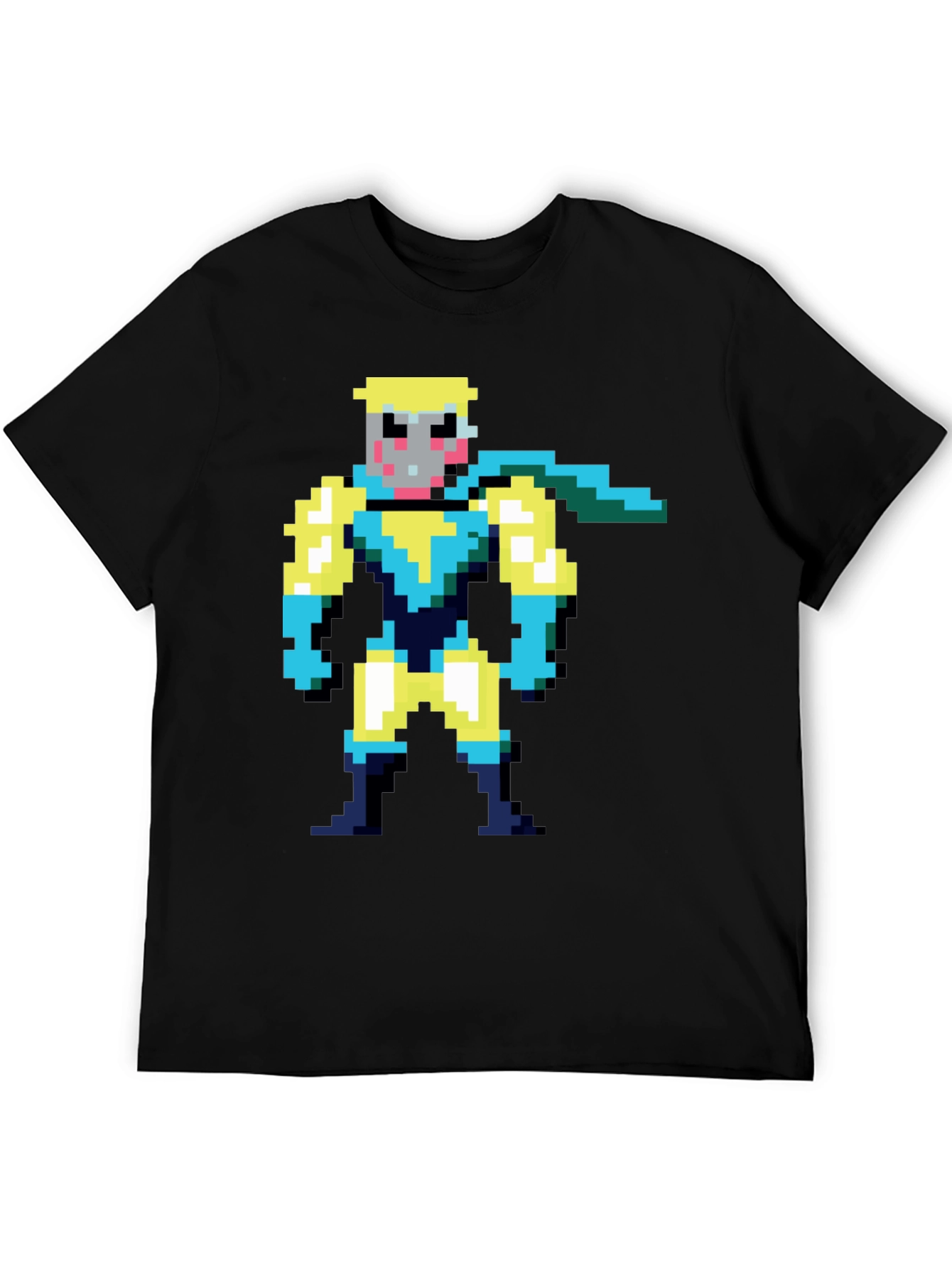 Black Pixel Superhero Black Tee view 5