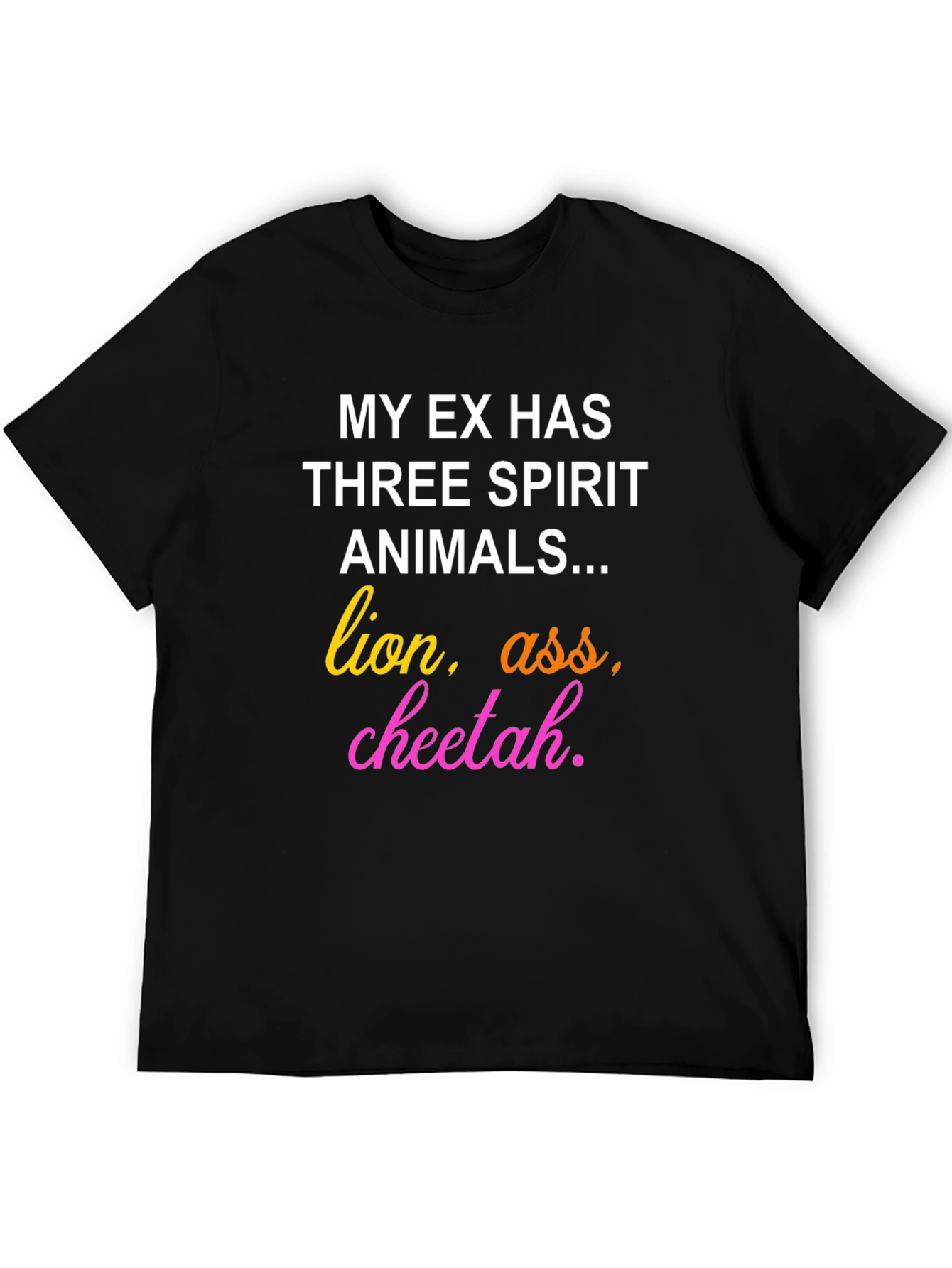 Black Funny Ex Spirit Animals Graphic Tee view 5