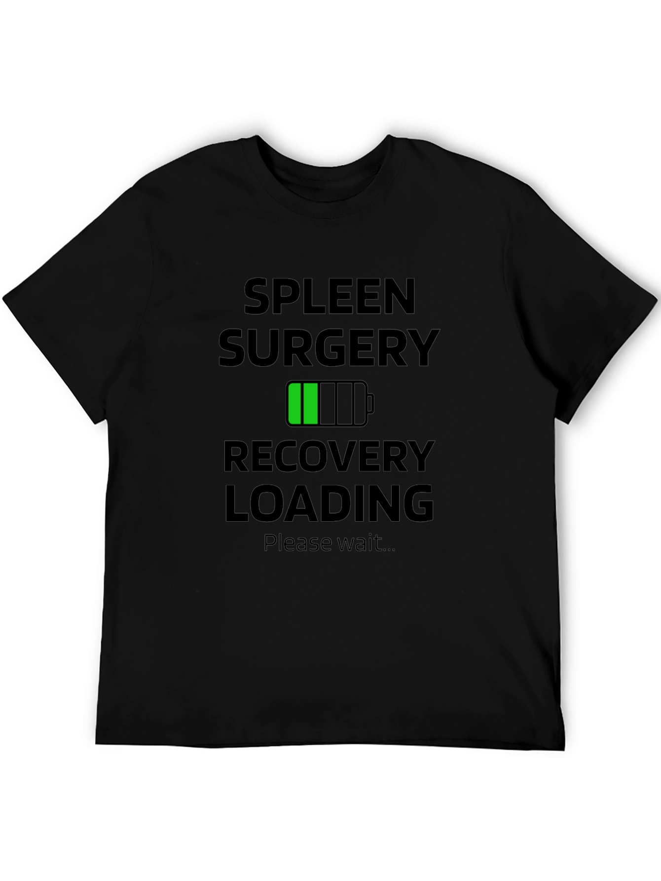 Black Spleen Surgery Recovery Loading T-Shirt Funny Gift view 5