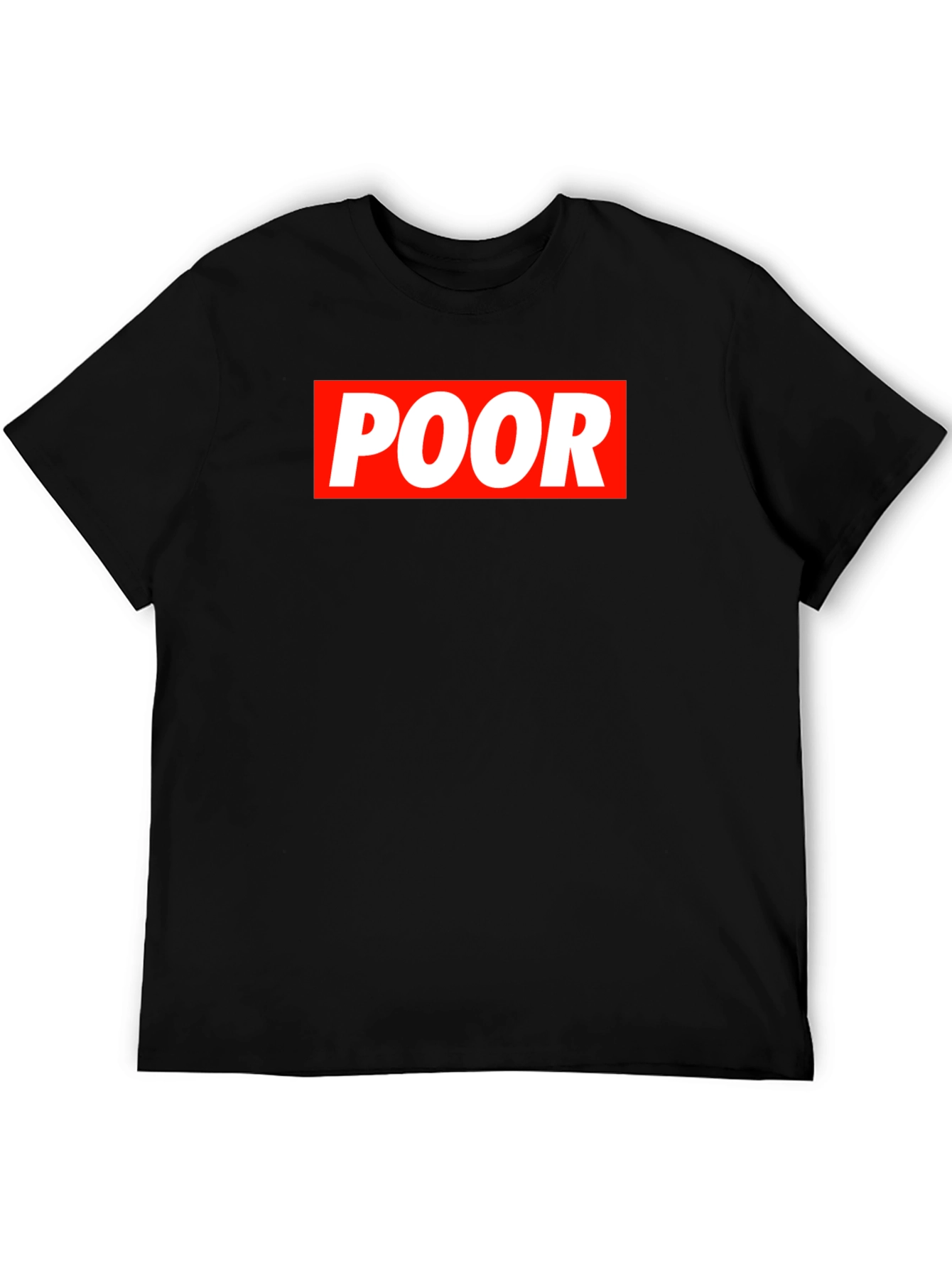 Black POOR Graphic T-Shirt - Streetwear Fashion Tee view 5