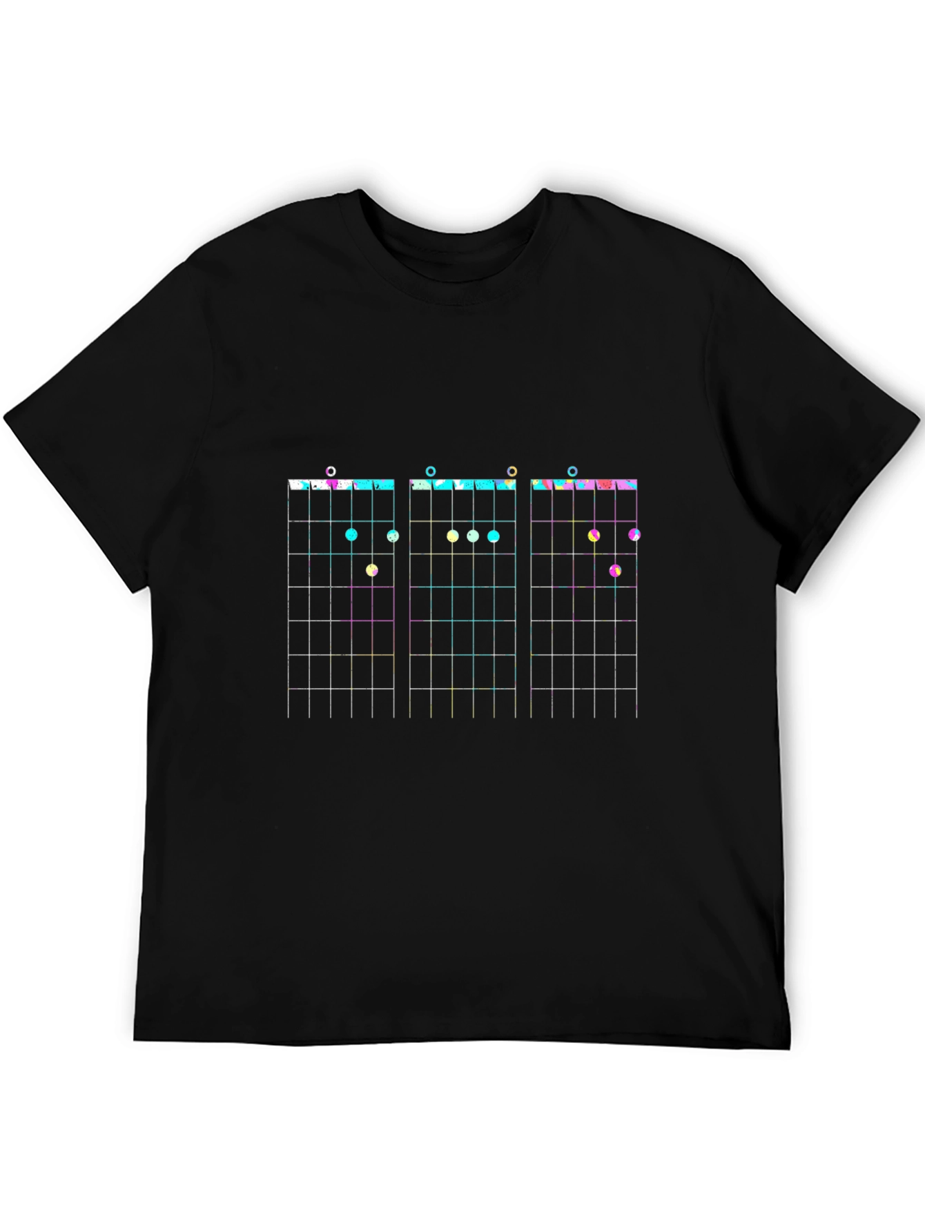 Black Guitar Chord T-Shirt - Music Lover Tee view 5