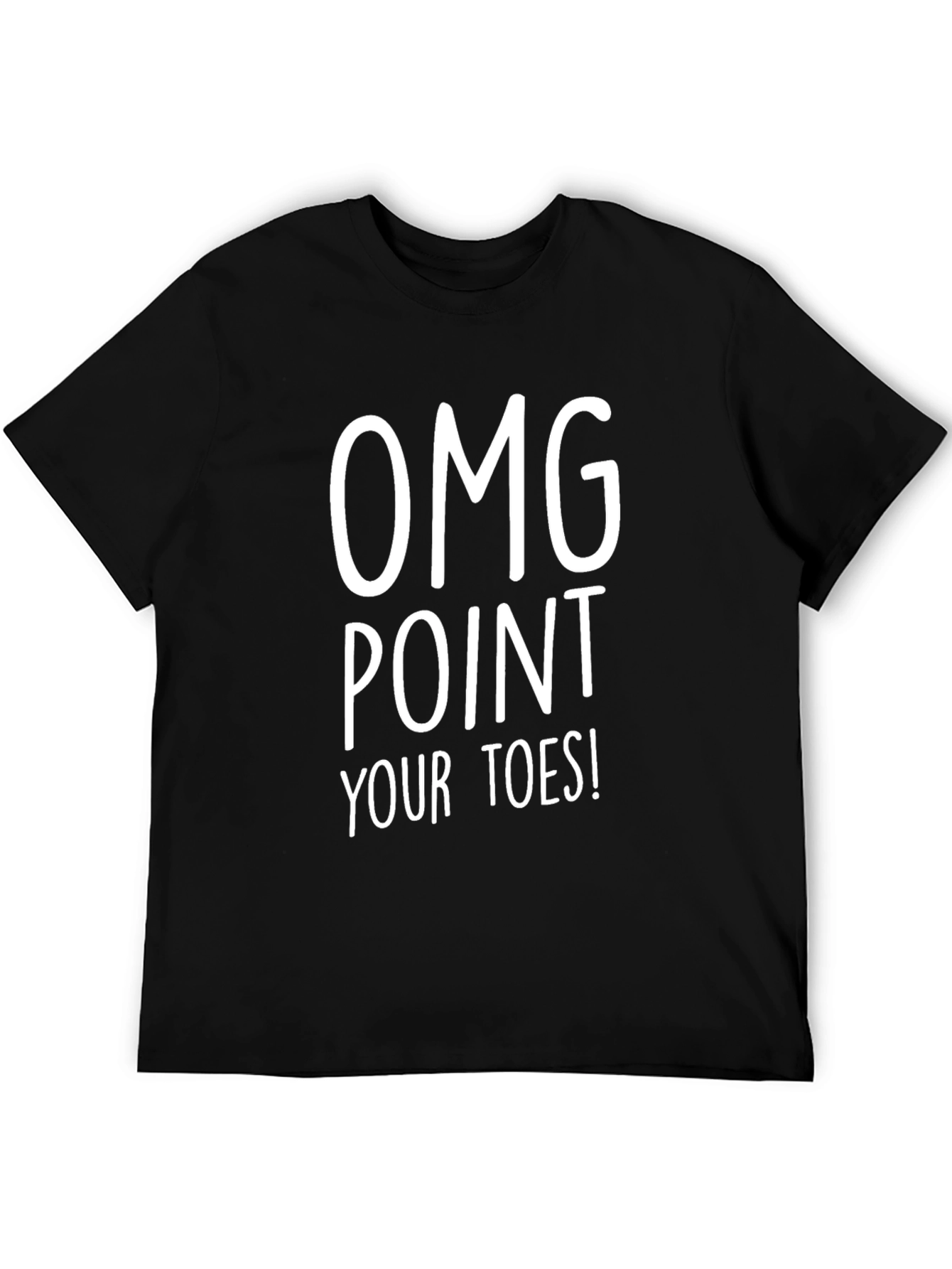 Black OMG Point Your Toes! Black T-Shirt view 5
