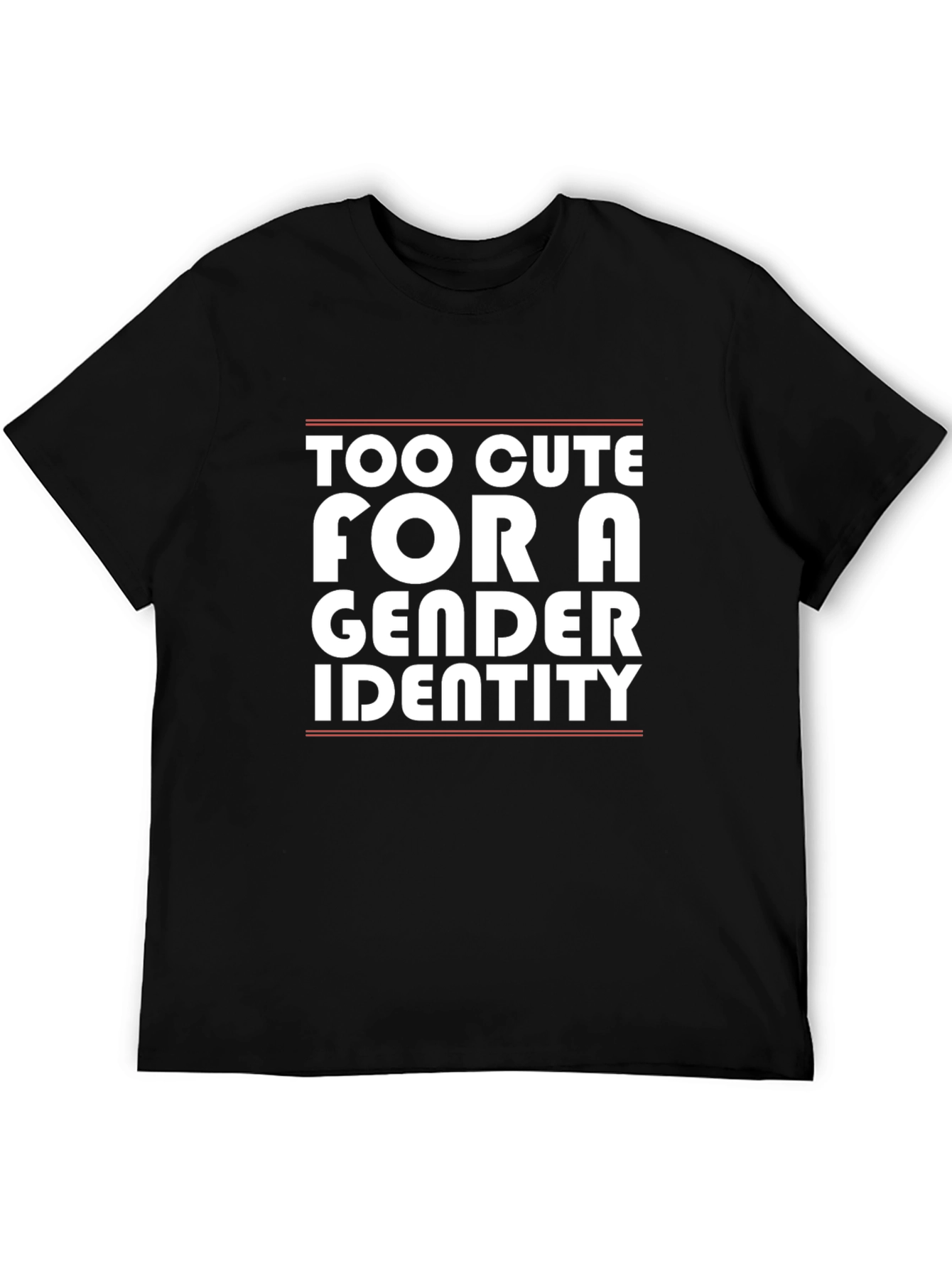 Black Too Cute For a Gender Identity T-Shirt view 5