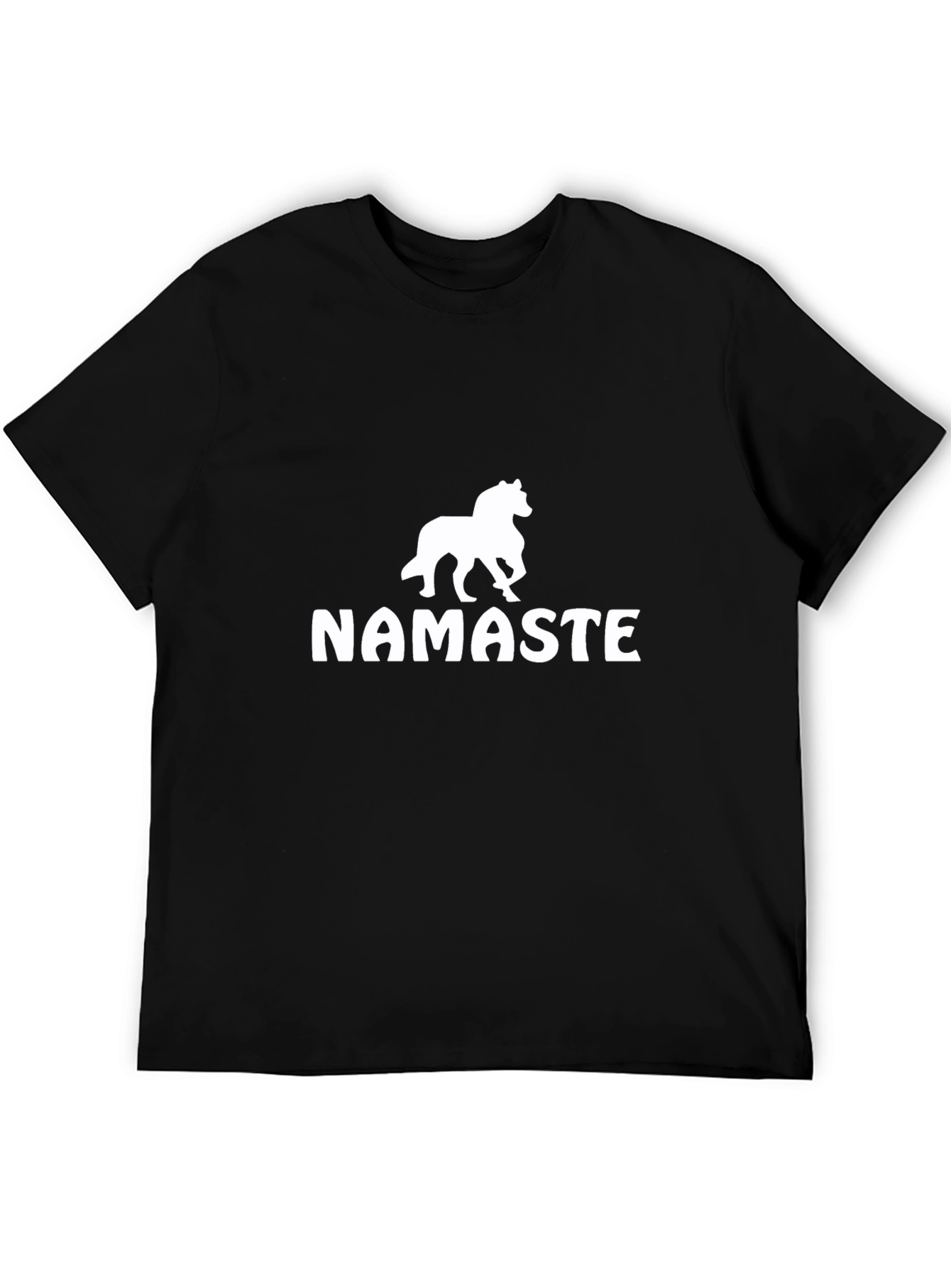 Black Namaste Horse T-Shirt -  Black Unisex Tee view 5