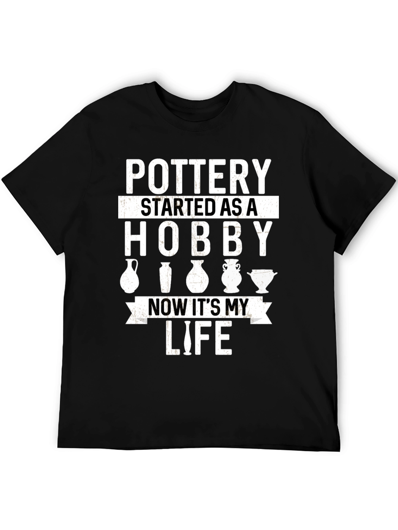 Black Pottery Hobby Life Graphic Tee view 5