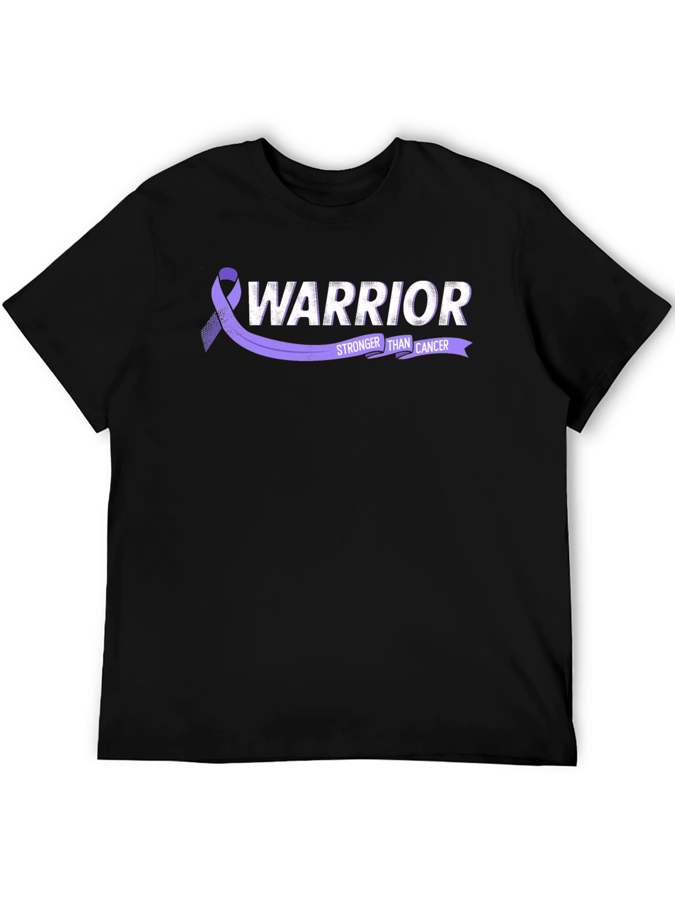 Black Warrior Stronger Than Cancer Ribbon T-Shirt view 5