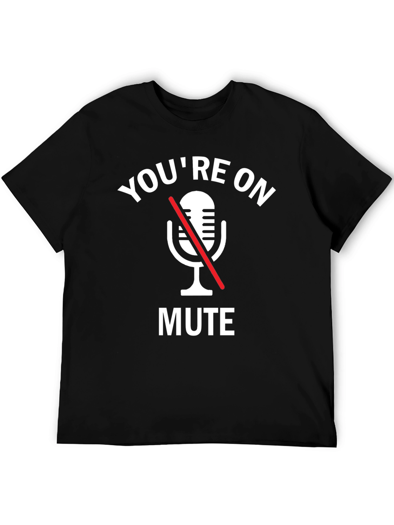 Black You're on Mute Black Graphic Tee view 5