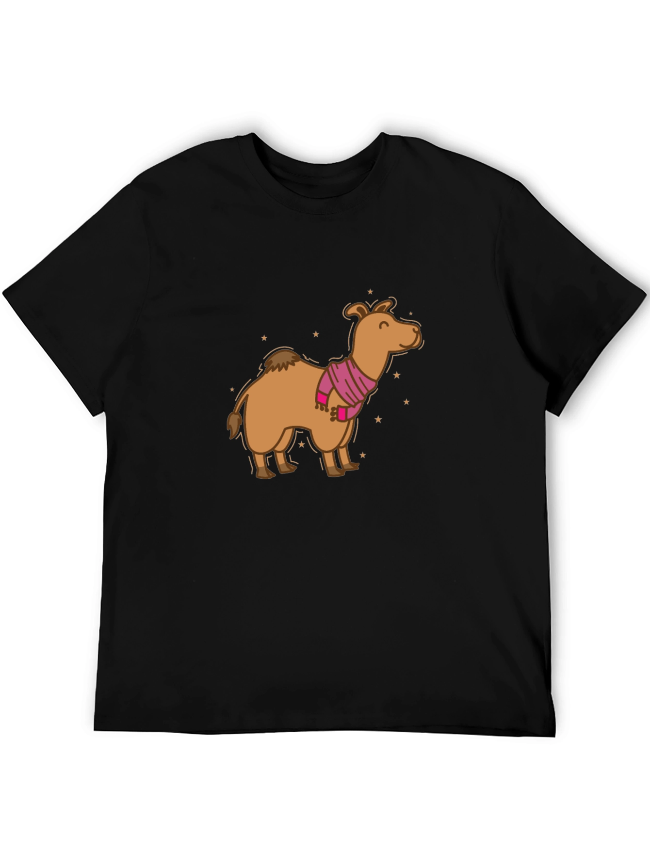Black Camel in Scarf Graphic Tee - Black view 5