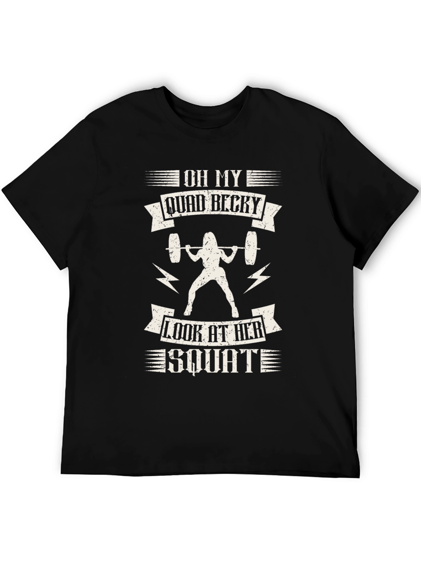 Black Oh My Quad Becky Women's Squat T-Shirt view 5