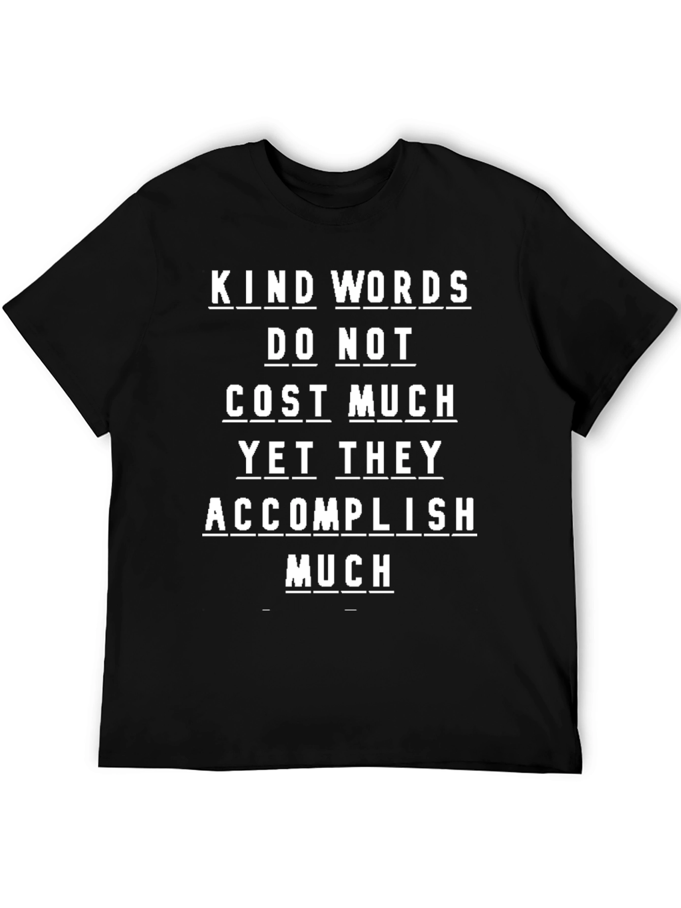 Black Kind Words Graphic T-Shirt - Motivational Black Tee view 5