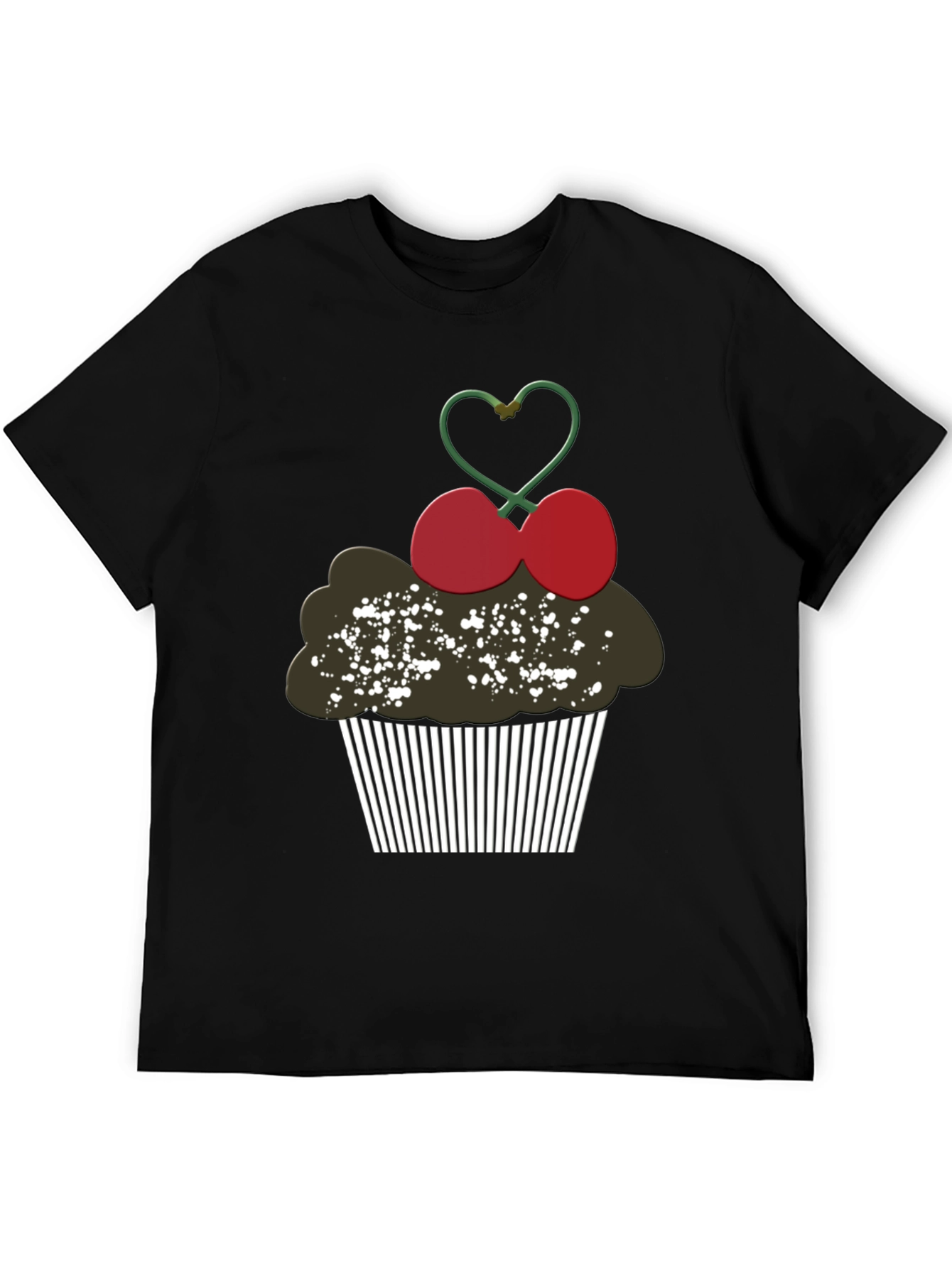 Black Cupcake Graphic Tee - Sweet Treat Shirt view 5