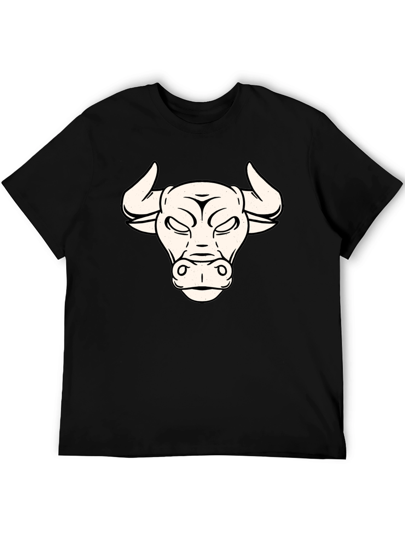 Black Black Bull Graphic Tee - Cool Animal Design view 5