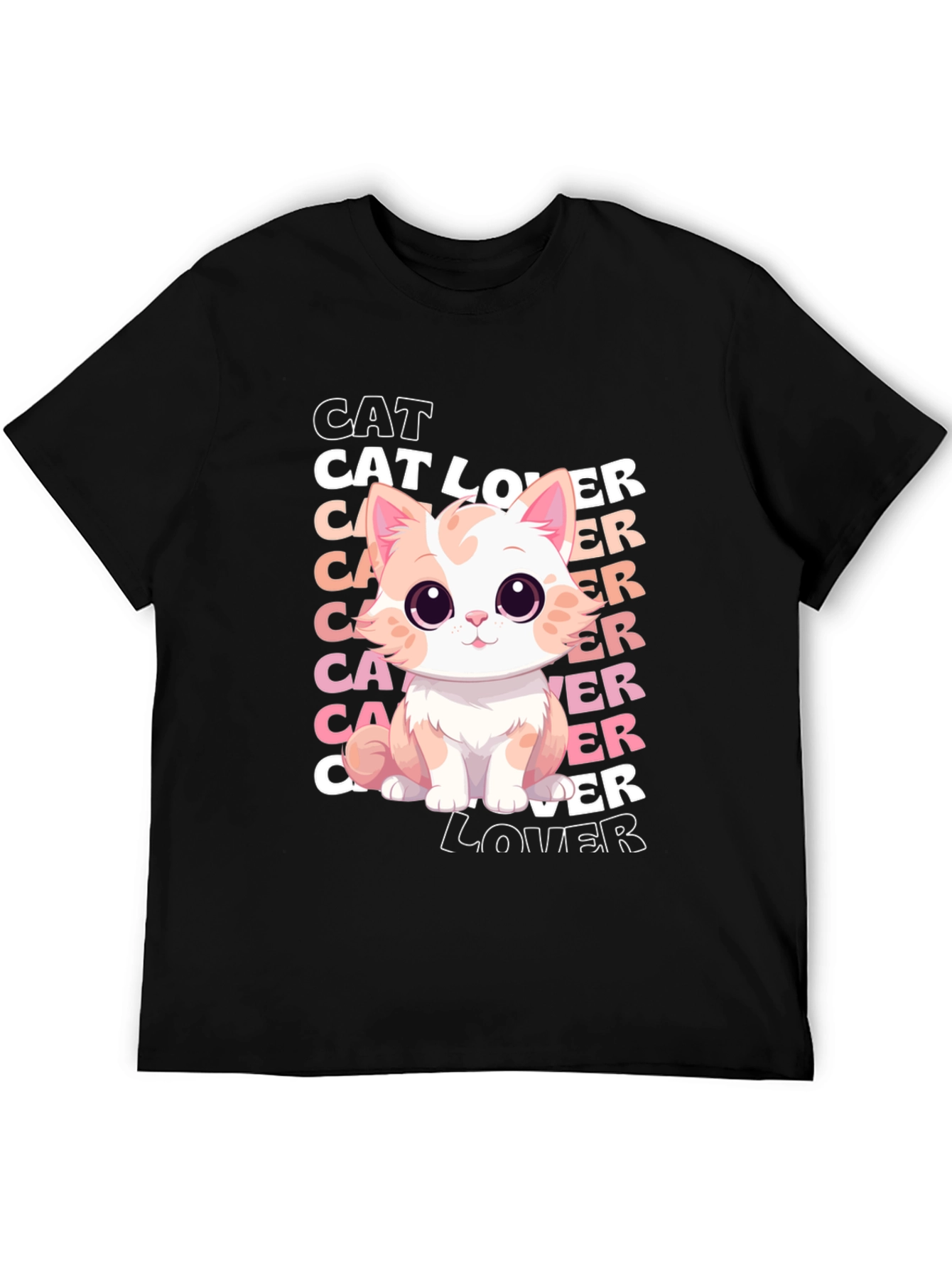 Black Cat Lover T-Shirt Cute Kitty Graphic Tee view 5