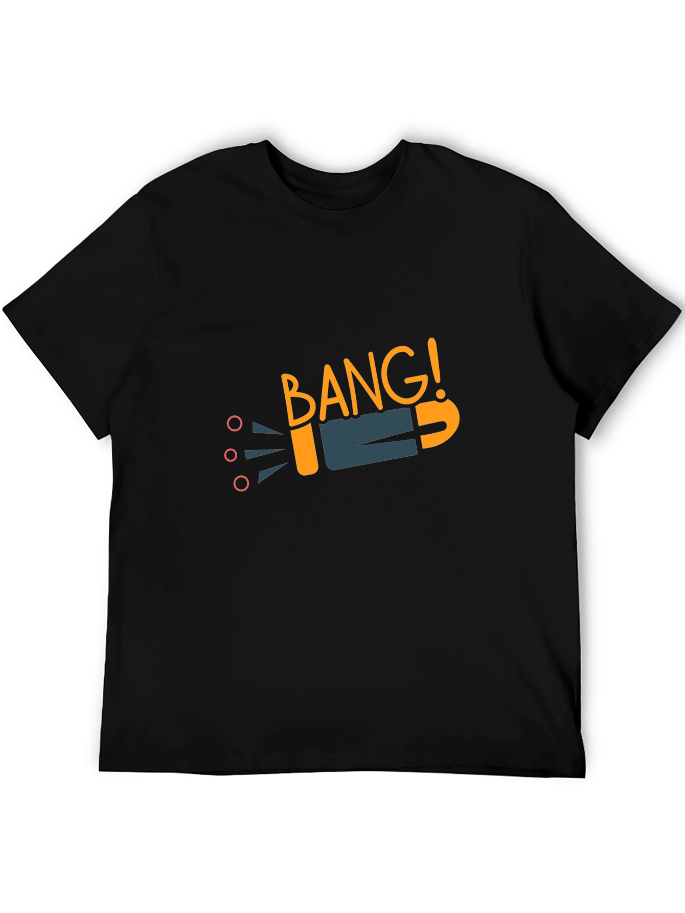 Black Bang! Graphic Tee - Black Cotton T-Shirt view 5