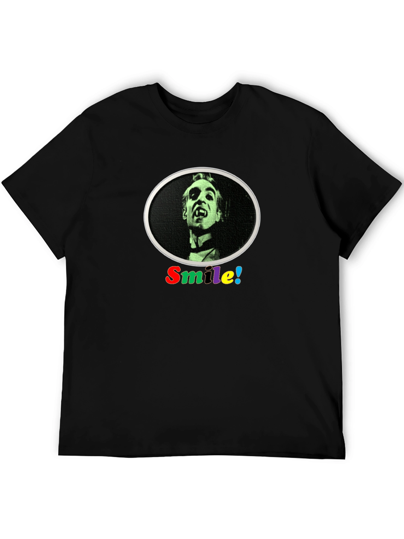 Black Smile Vampire Tee - Unisex Graphic T-Shirt view 5