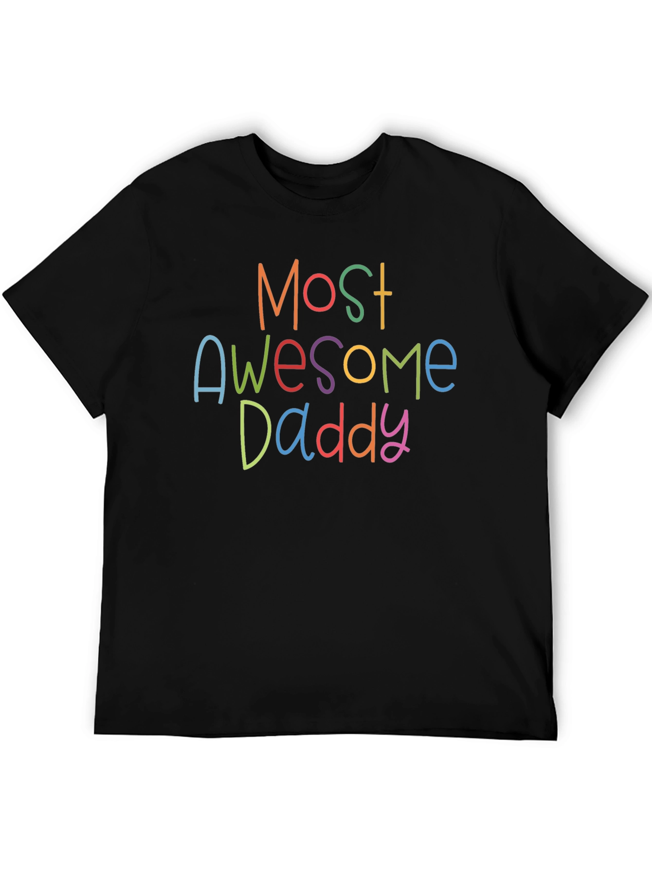 Black Most Awesome Daddy Graphic Tee - Black view 5