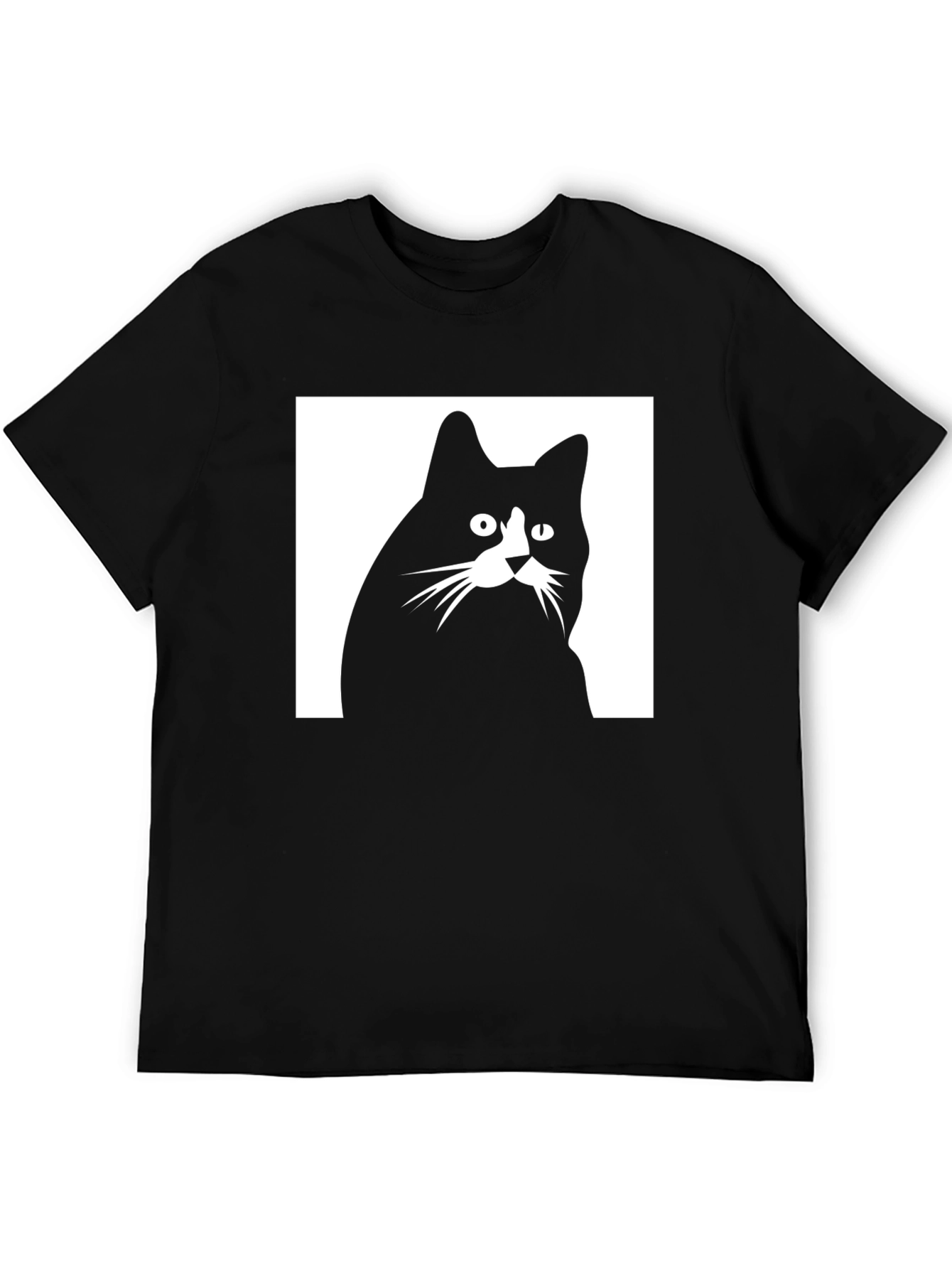 Black Black Cat Graphic T-Shirt - Unisex view 5