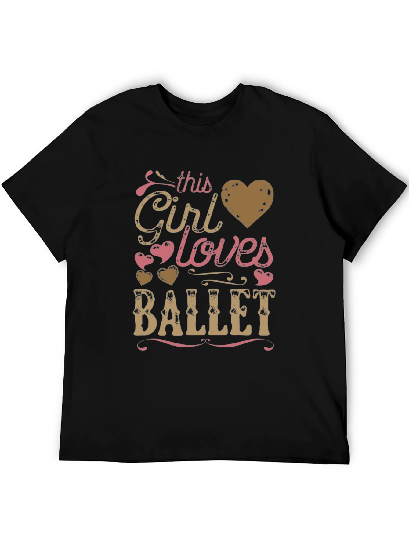 Black This Girl Loves Ballet Black T-Shirt view 5