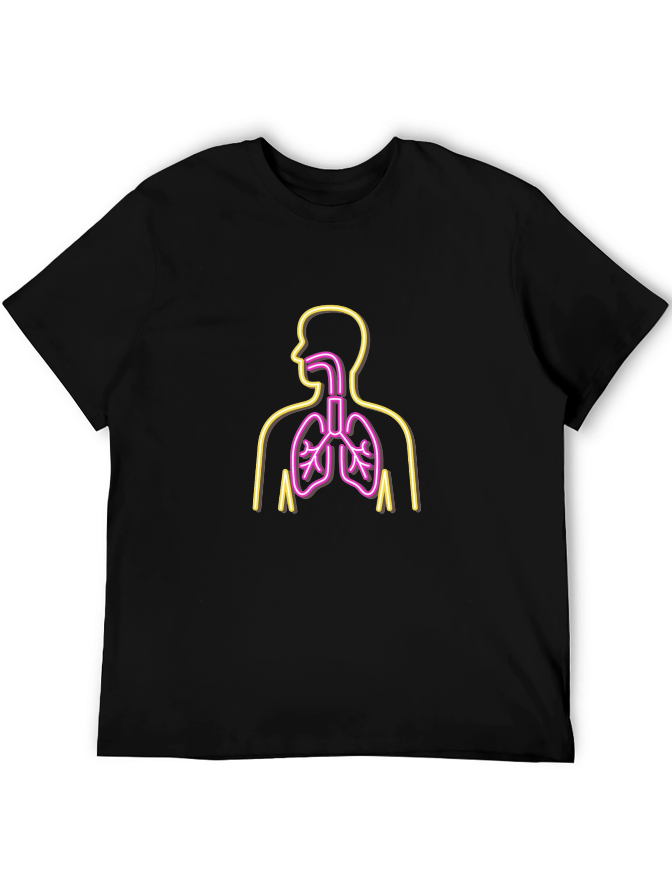 Black Anatomy Outline T-Shirt - Unisex view 5