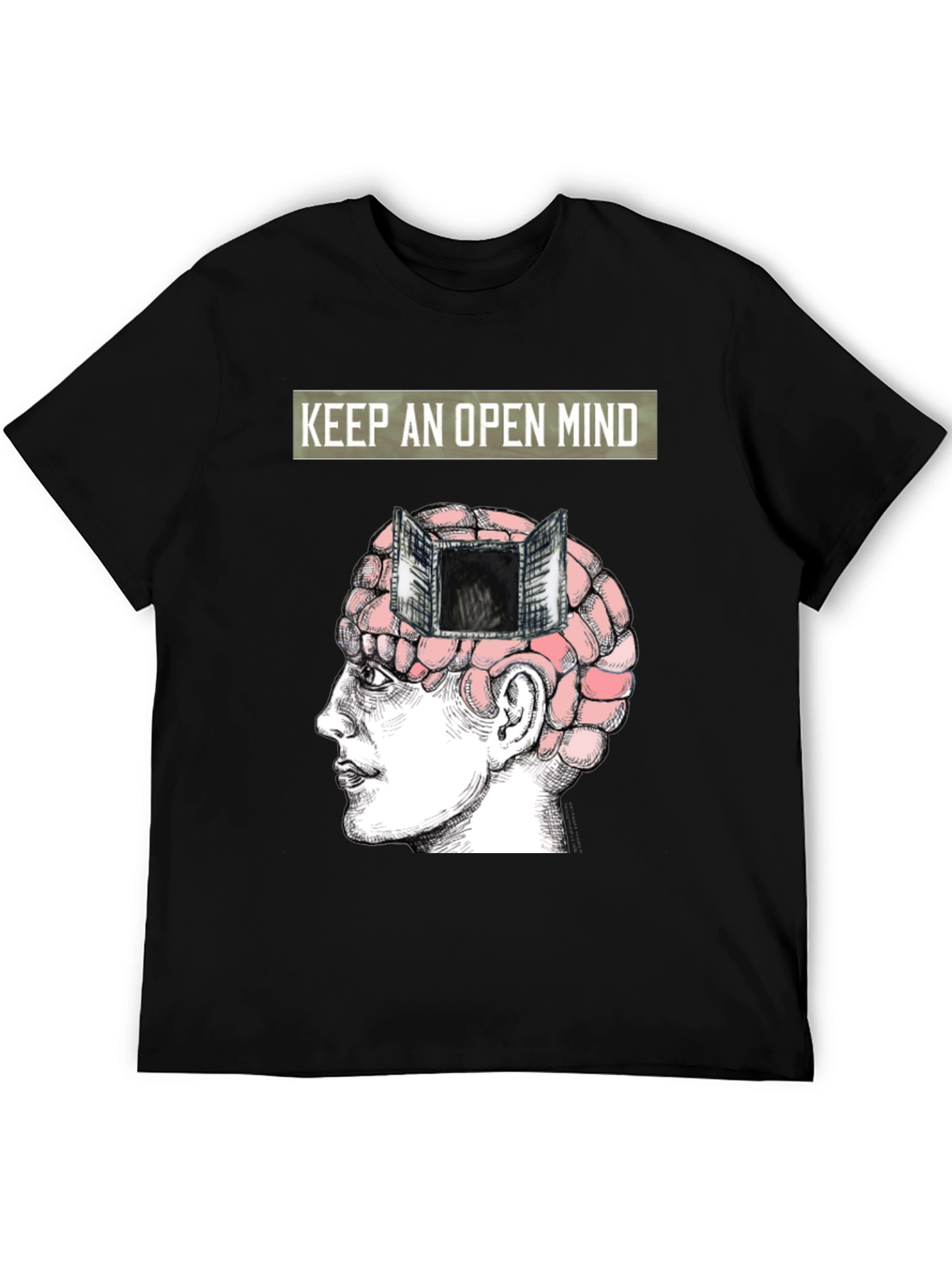 Black Open Mind T-Shirt - Express Yourself view 5
