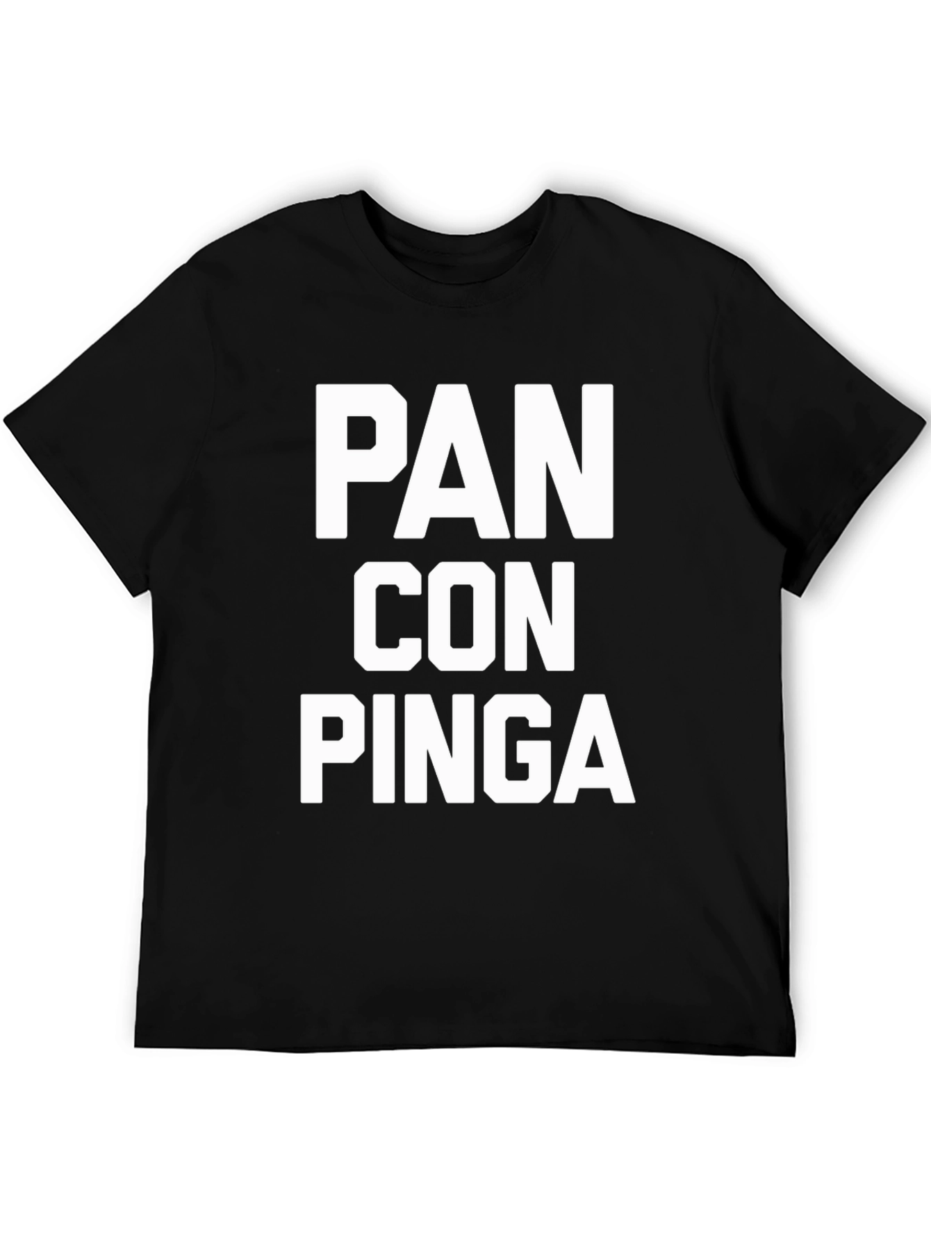 Black Pan Con Pinga T-Shirt - Funny Slogan Tee view 5