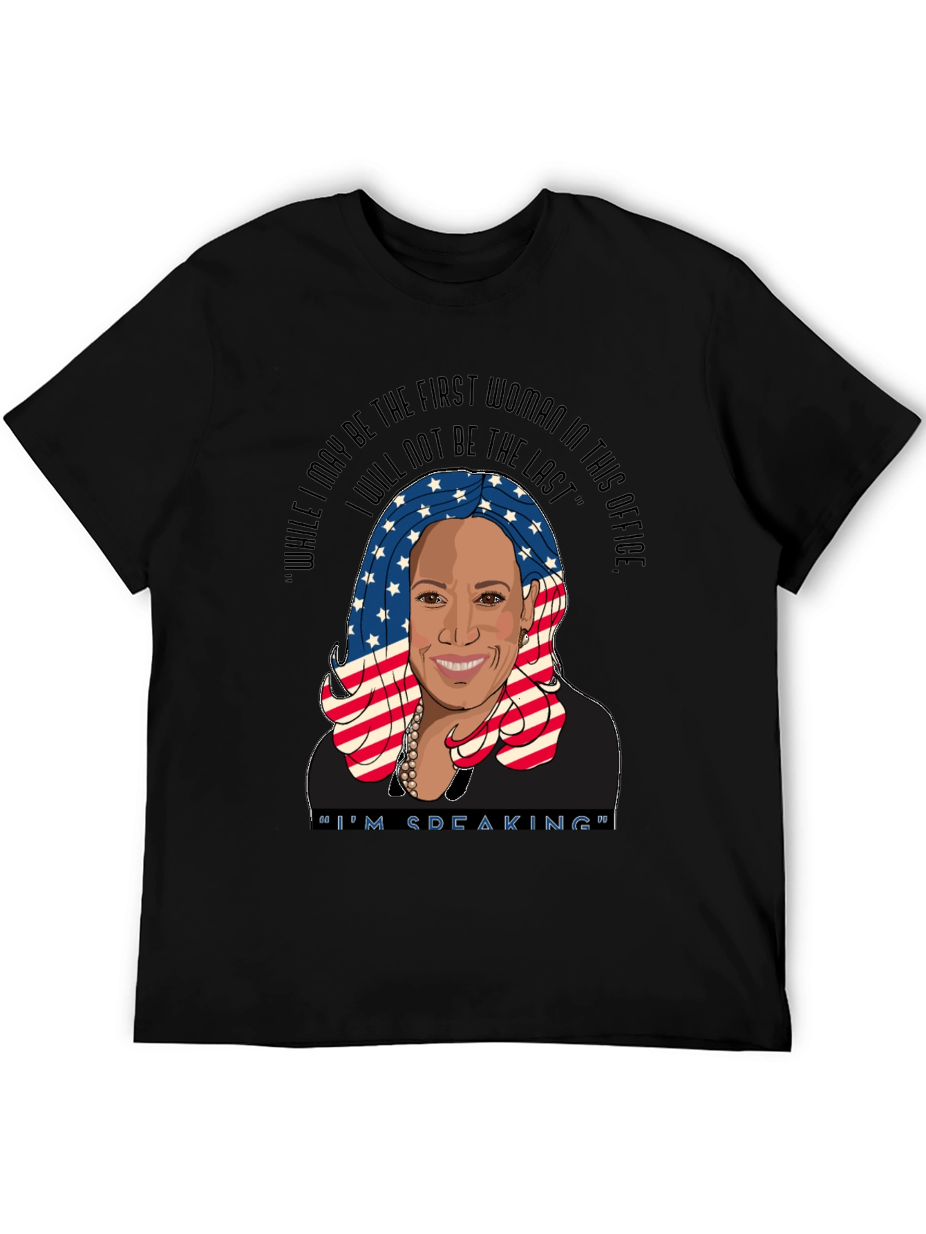 Black Kamala Harris "I'm Speaking" Graphic Tee view 5