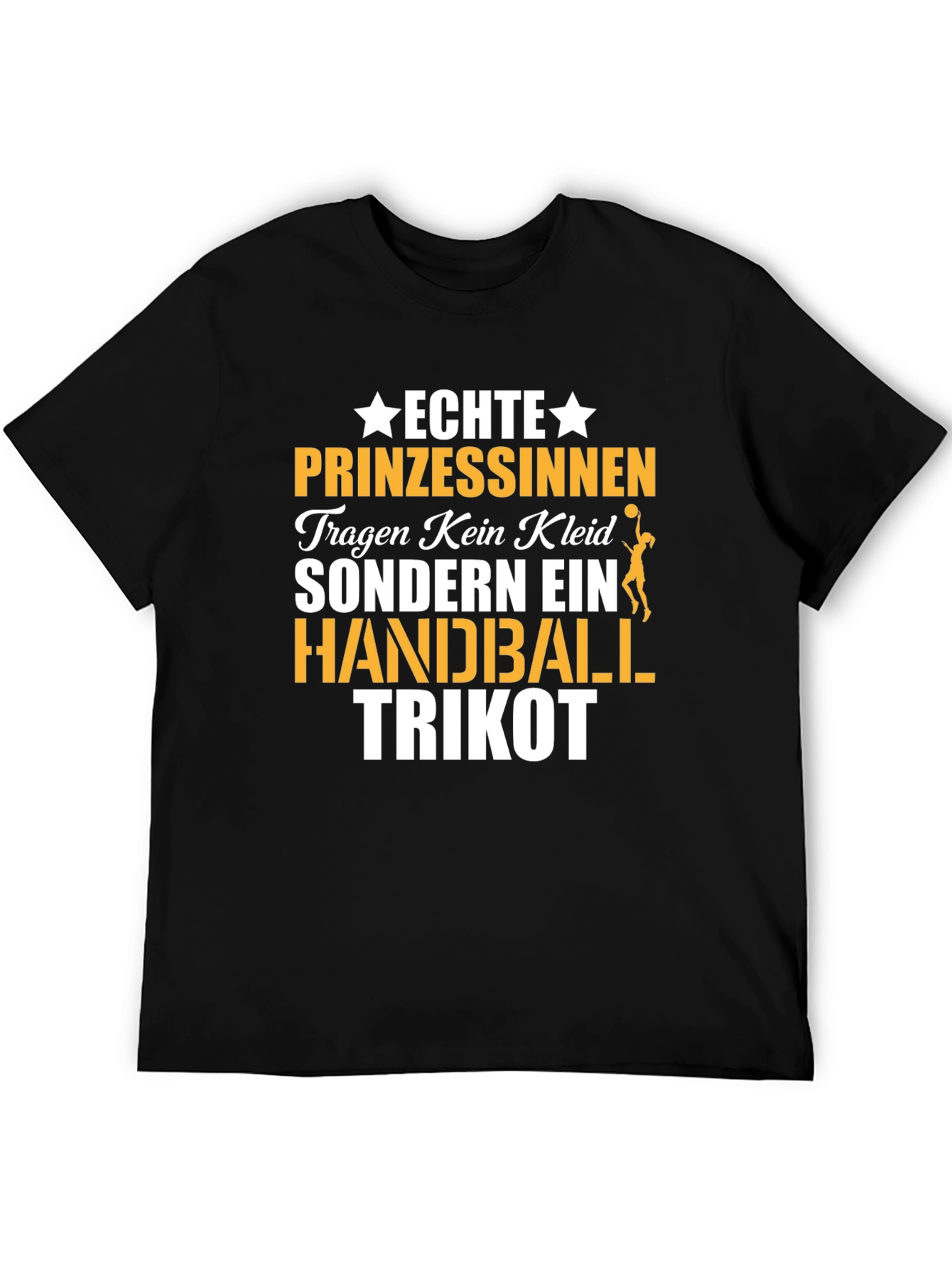 Black Handball Princess T-Shirt - Funny German Slogan Tee view 5