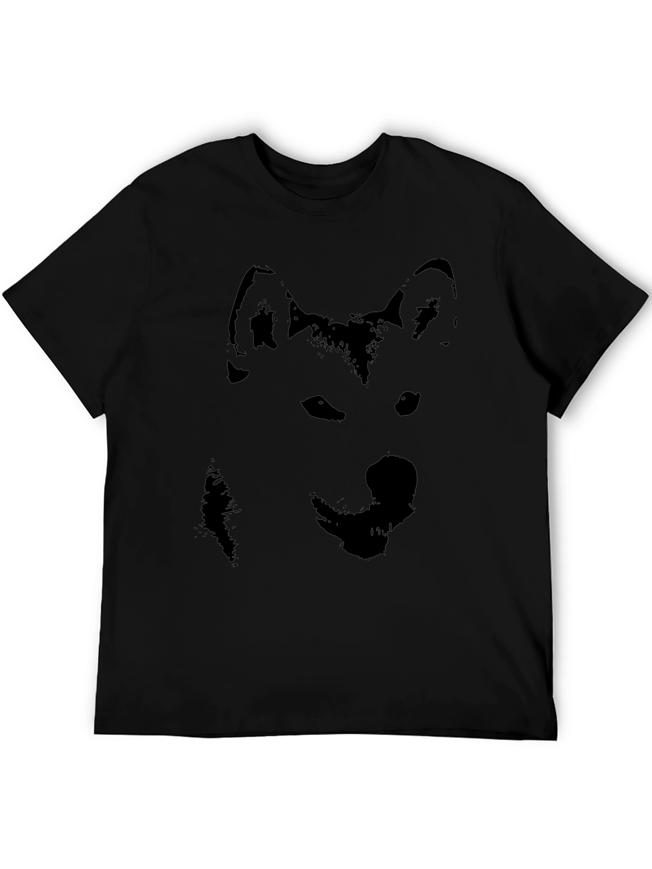Black Black Husky Silhouette Graphic T-Shirt view 5