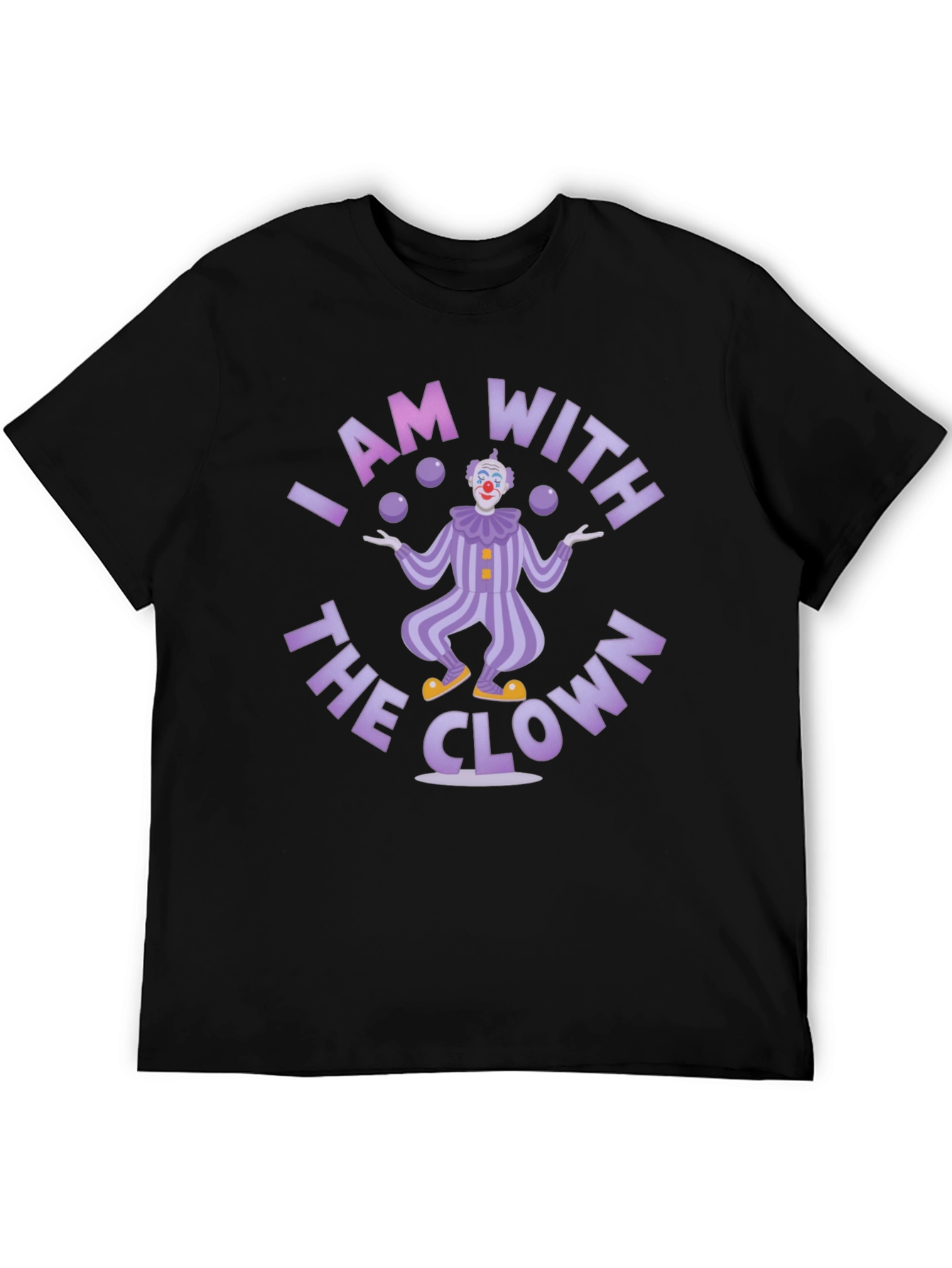 I am With the Clown Graphic Tee - Juggling Clown Design - 5