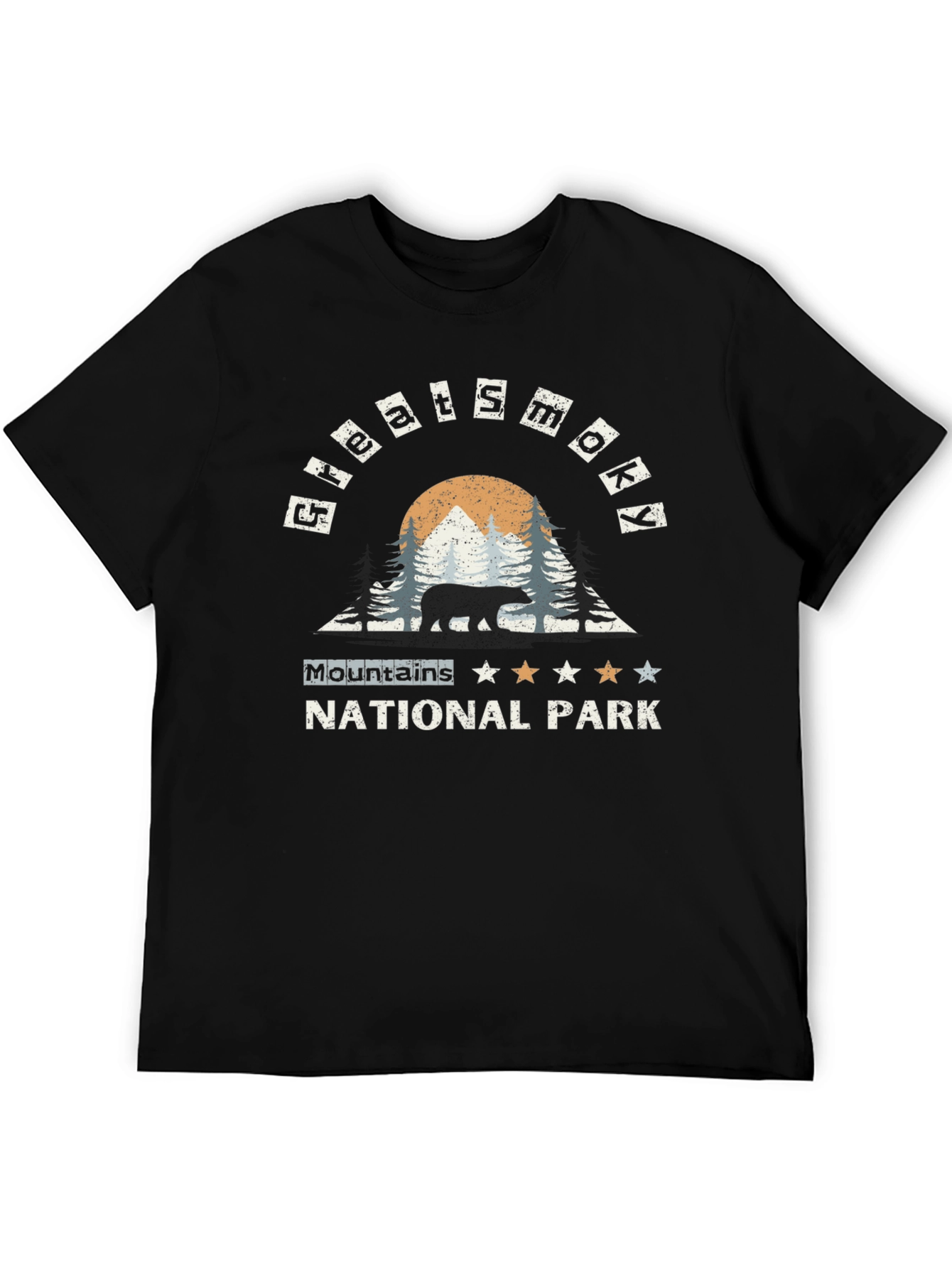 Black Great Smoky Mountains National Park T-Shirt view 5