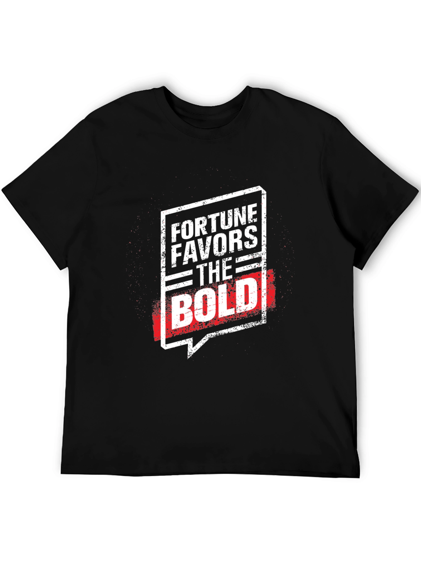 Black Fortune Favors the Bold Graphic Tee - Black view 5