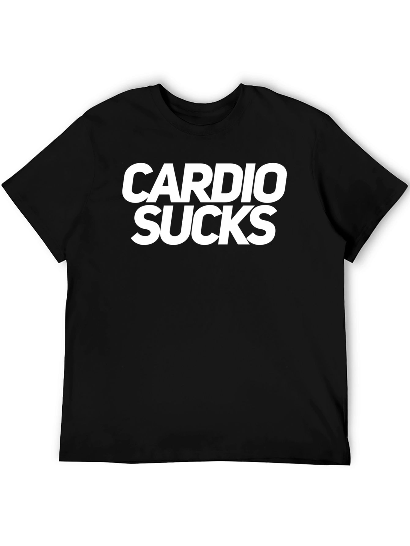 Black Cardio Sucks Graphic Tee - Bold Statement T-Shirt view 5