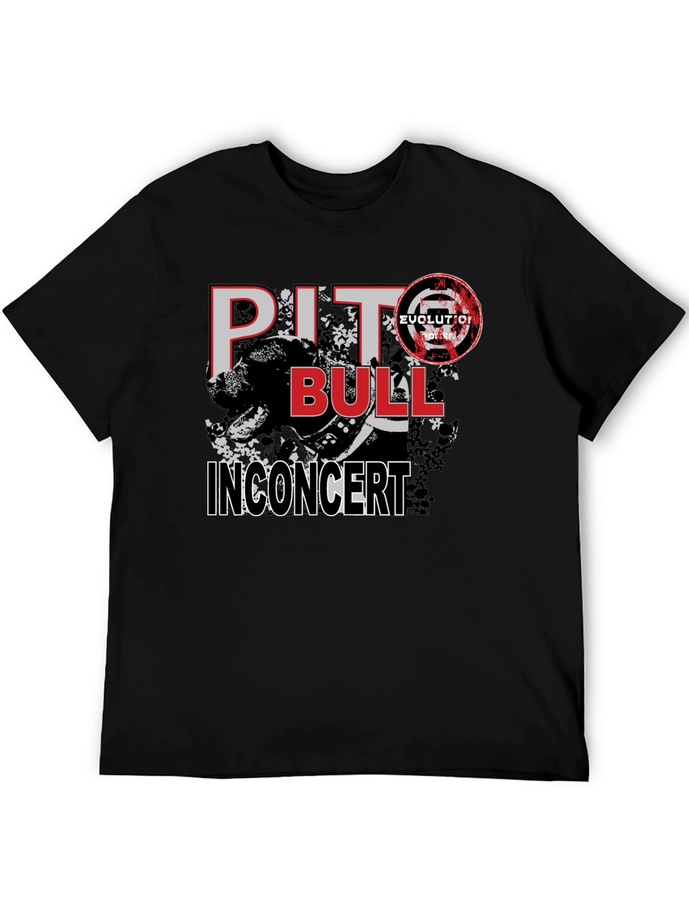 Black Pitbull In Concert Graphic Tee view 5