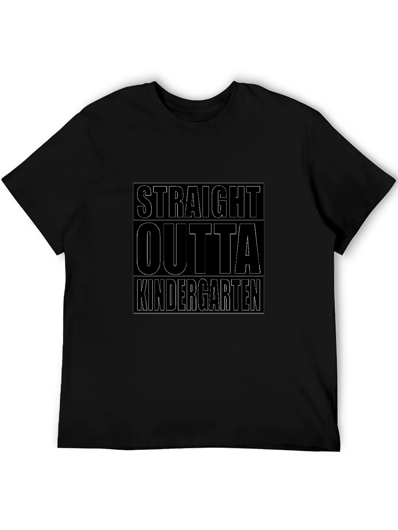 Black Straight Outta Kindergarten Black T-Shirt view 5