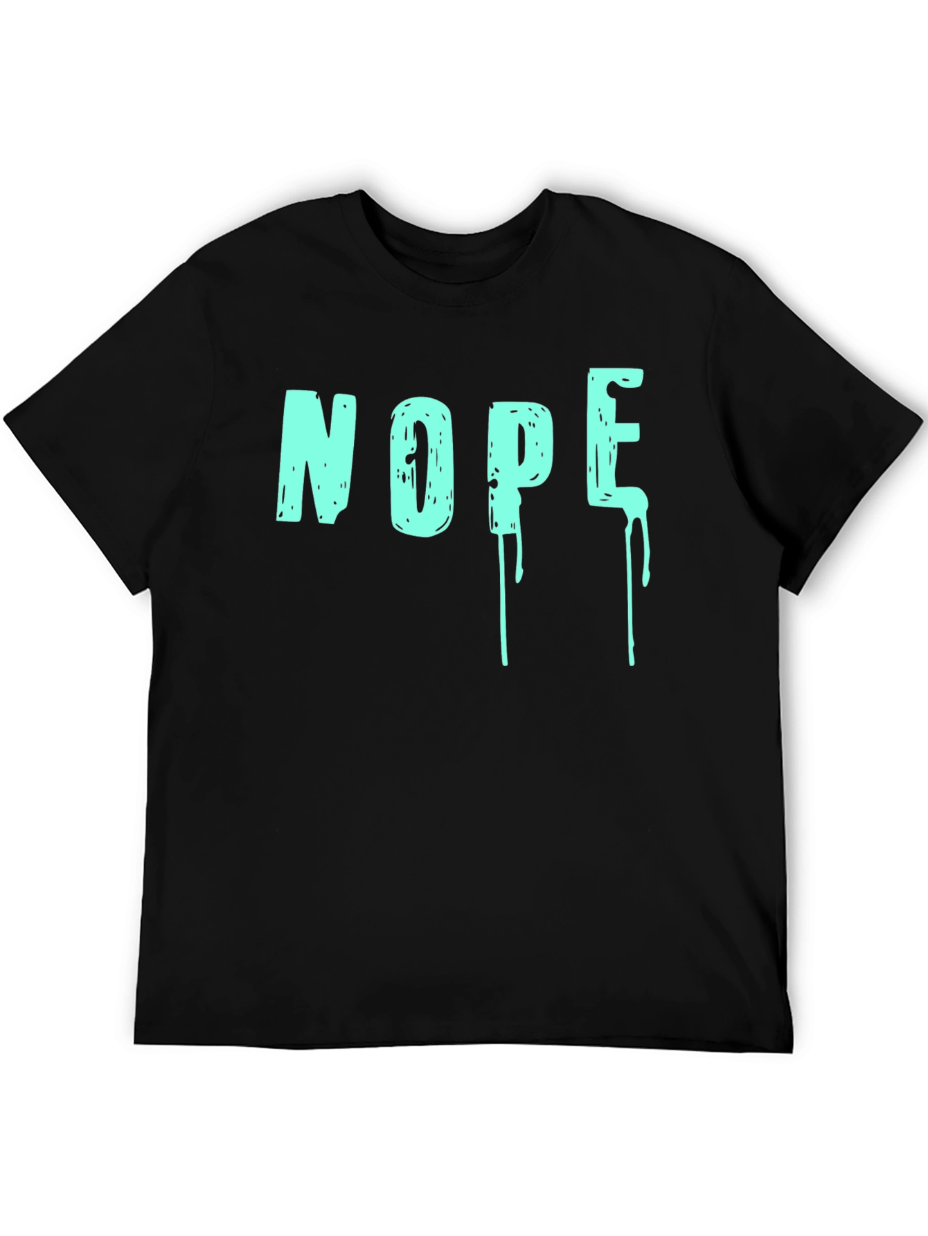 Black Nope Graphic T-Shirt - Men's Crew Neck view 5
