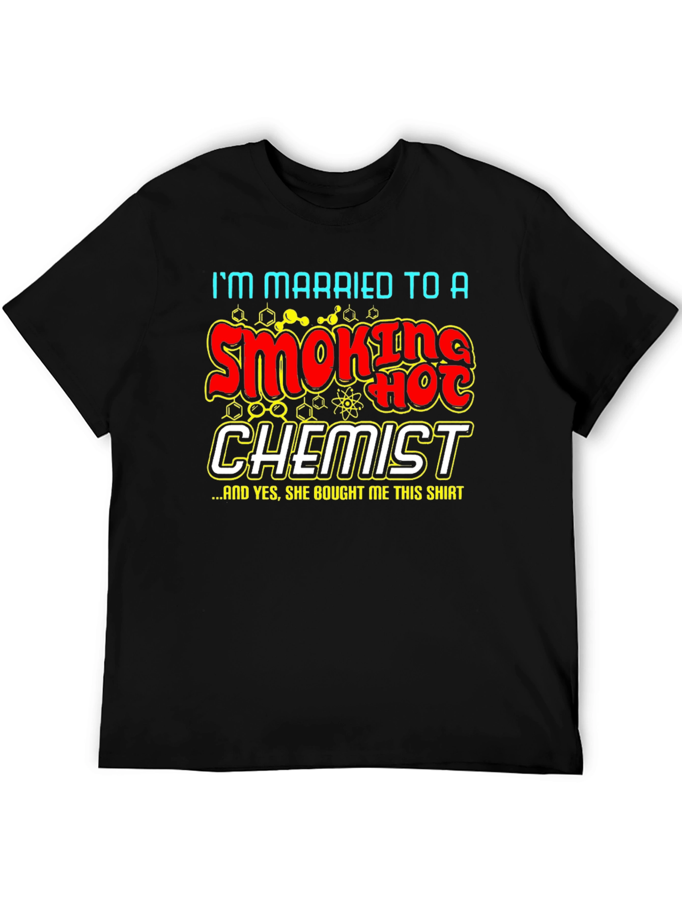 Black Funny Chemistry T-Shirt: Smoking Hot Chemist Gift view 5