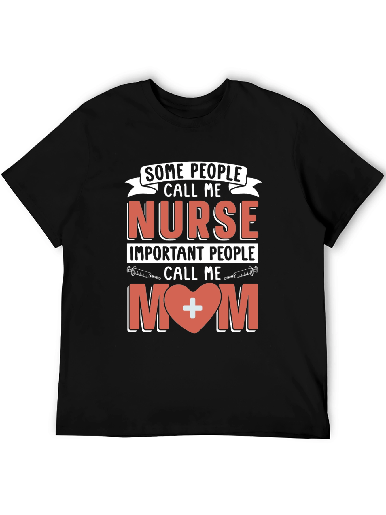 Black Nurse Mom T-Shirt - Gift for Nursing Moms view 5
