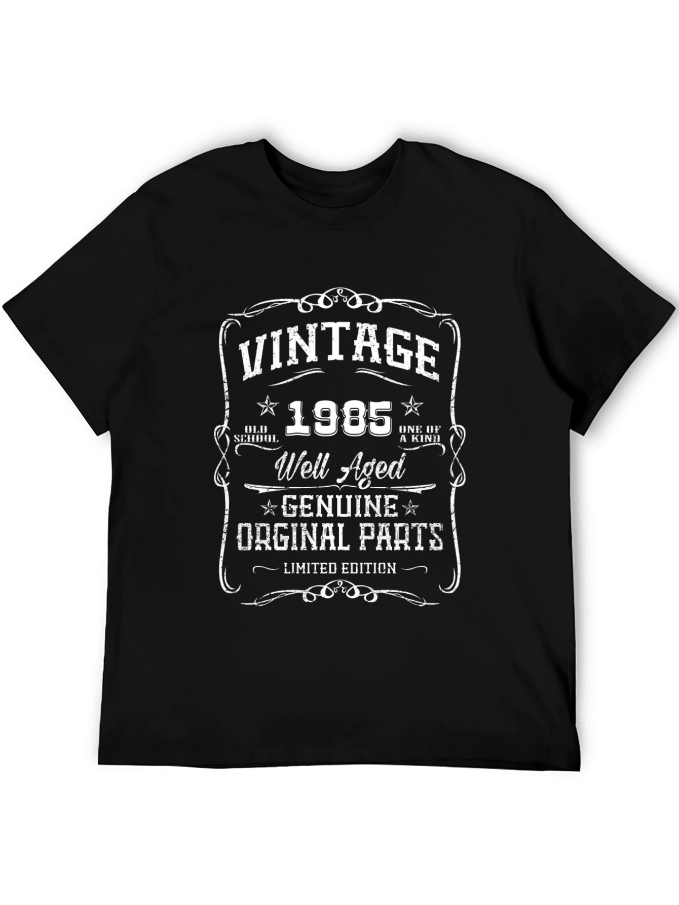 Black Vintage 1985 T-Shirt - Limited Edition Birthday Gift view 5