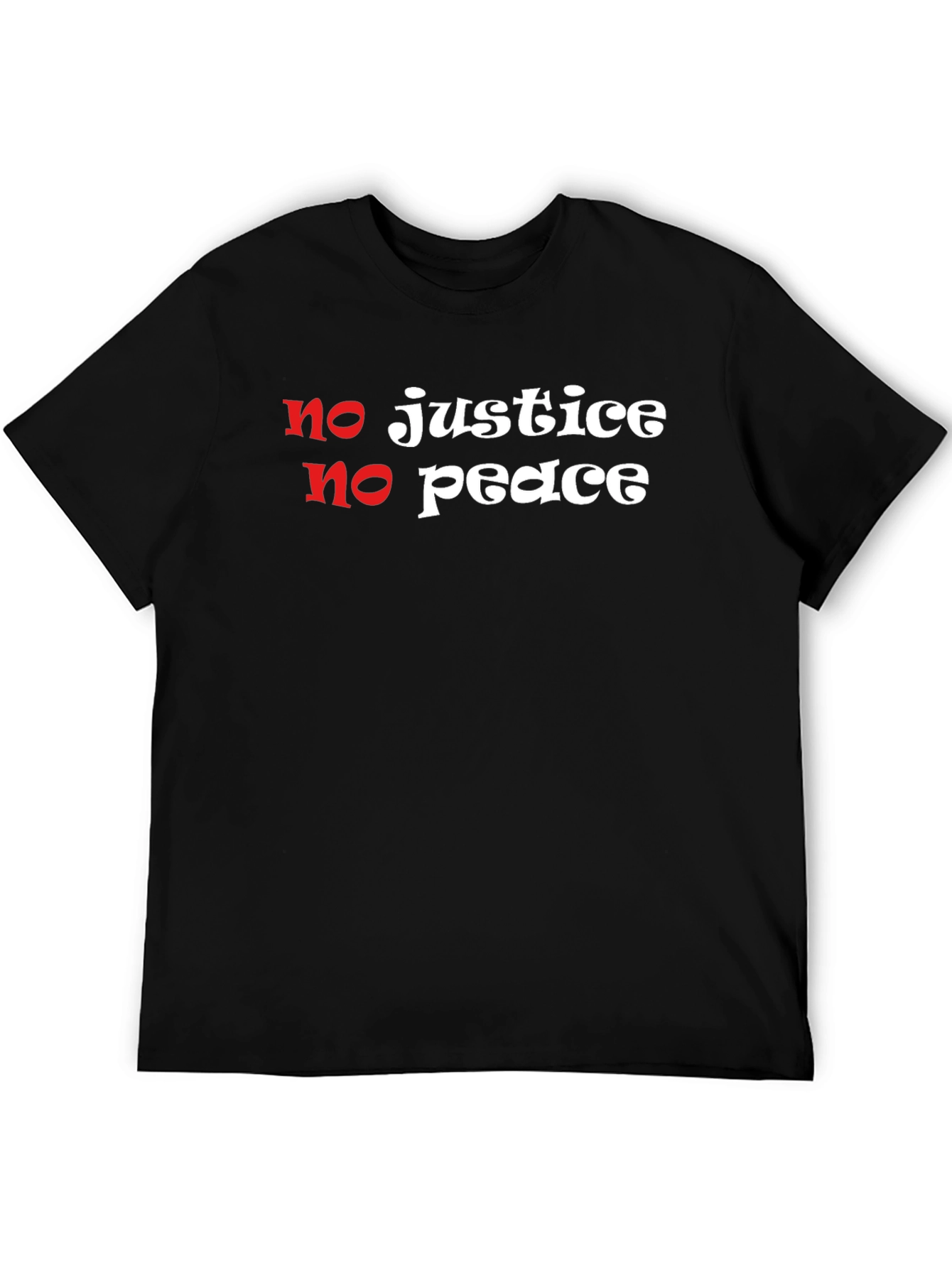 Black No Justice No Peace Graphic Tee view 5
