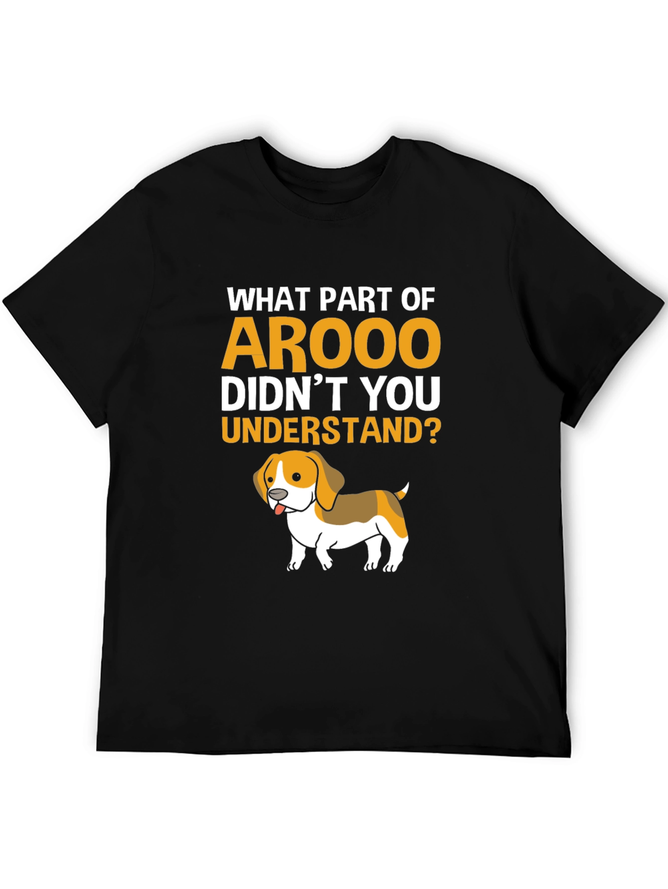 Arooo Dog Graphic T-Shirt - Humor Tee - 5