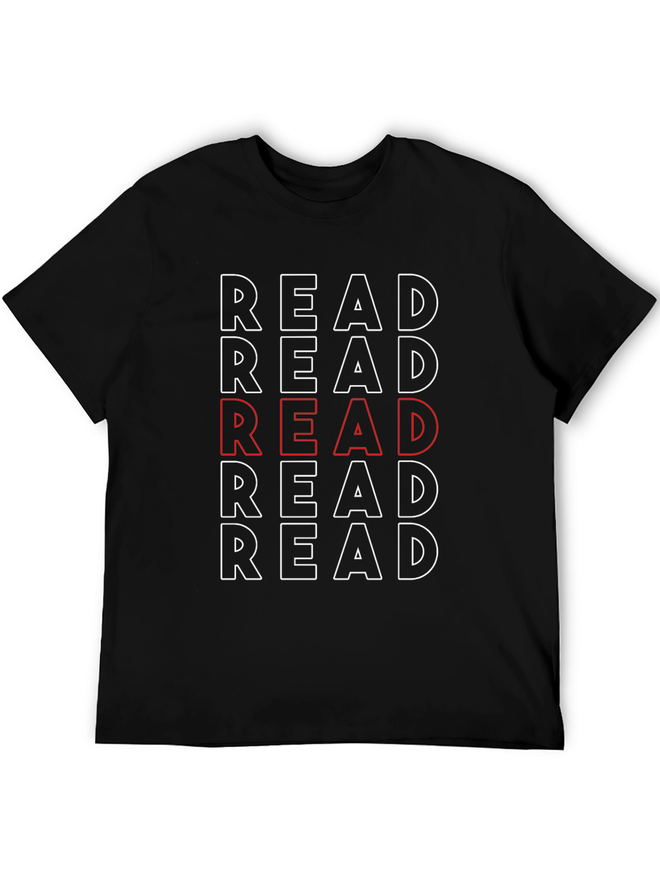 Black Read Graphic T-Shirt - Black Casual Tee view 5